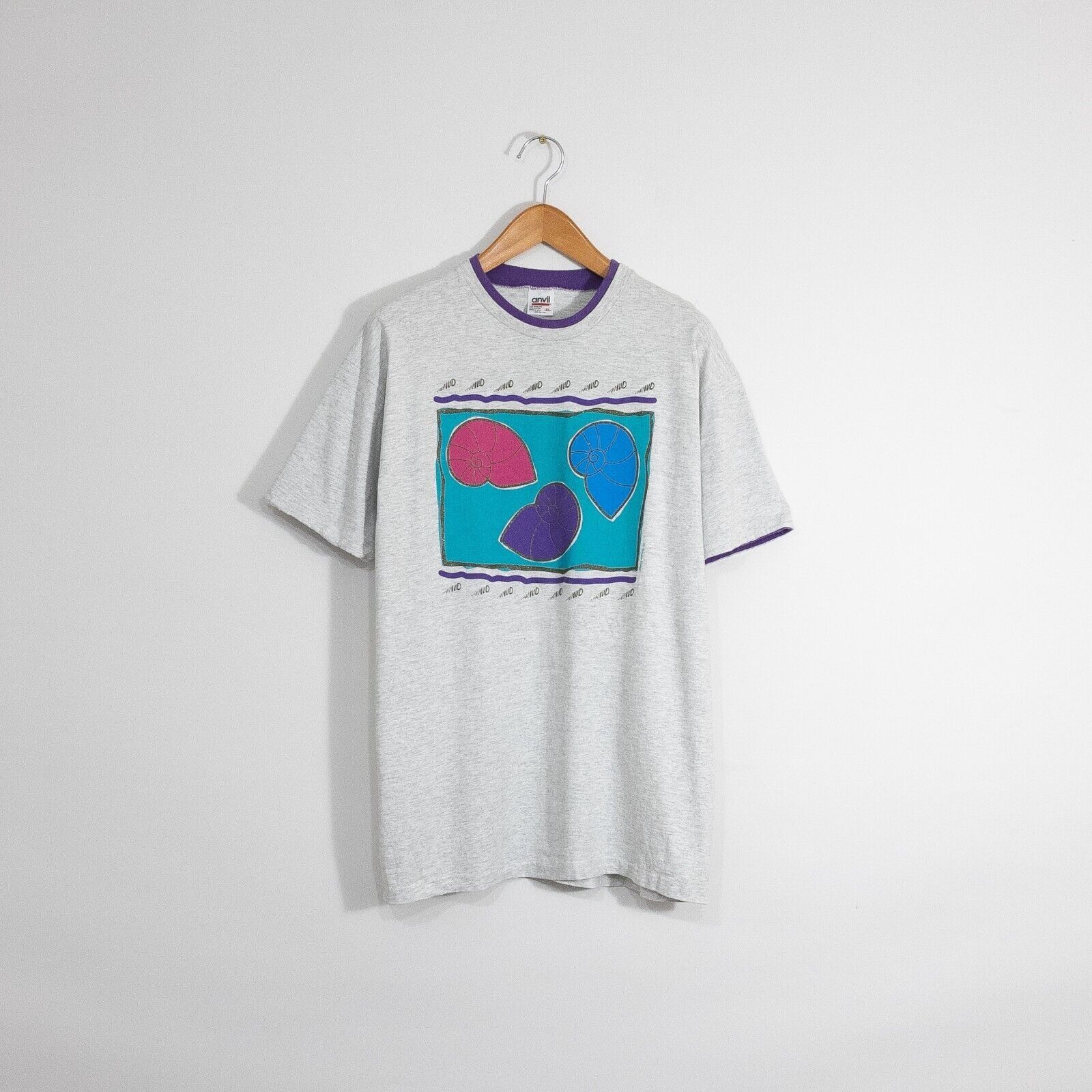 Vintage Vintage 90s Snail Shell Art T Shirt XL - Drawing Distressed Size US XL / EU 56 / 4 - 1 Thumbnail