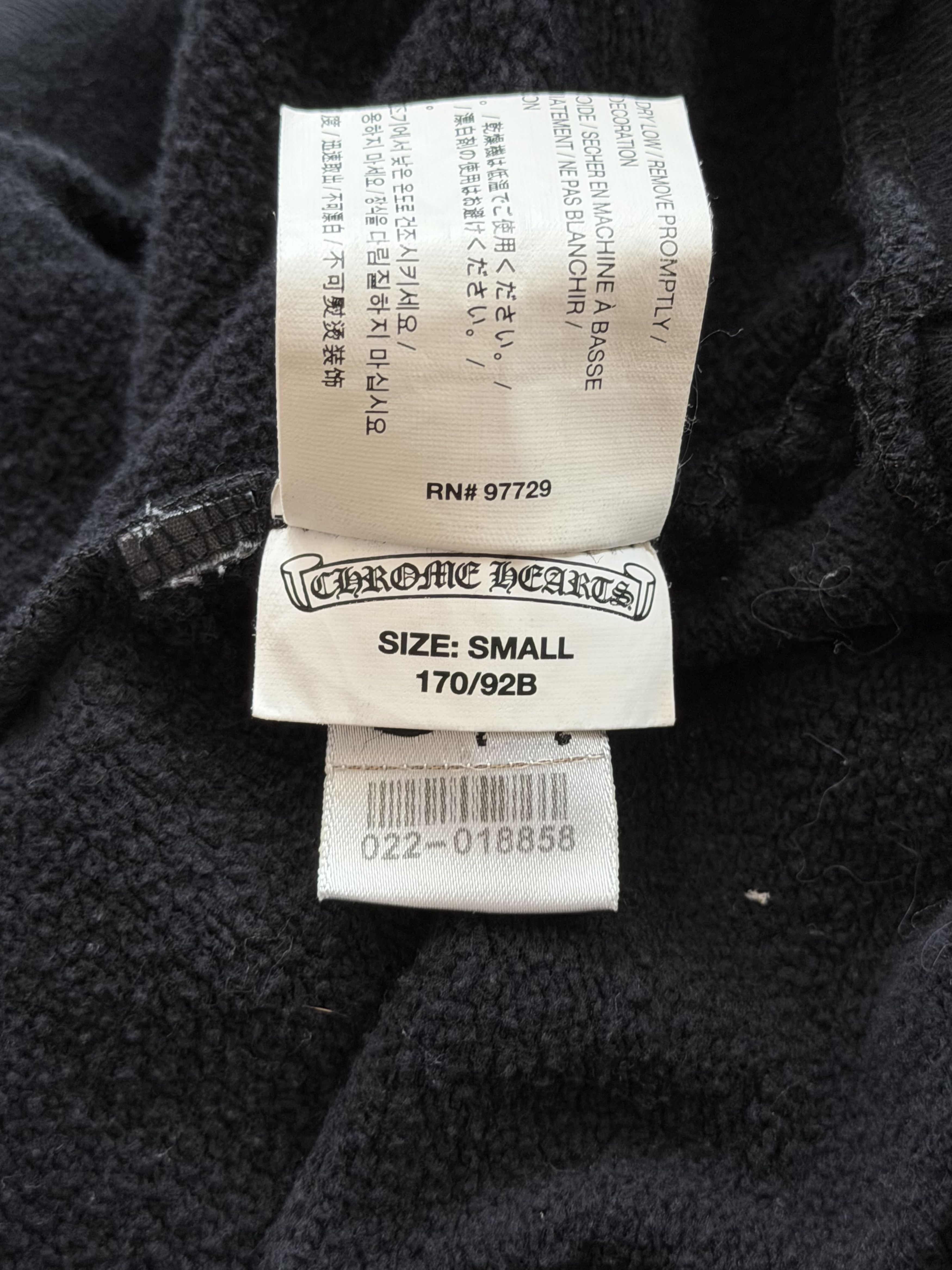 Chrome Hearts Chrome Hearts Black & White Script Logo Hoodie Size US S / EU 44-46 / 1 - 6 Thumbnail