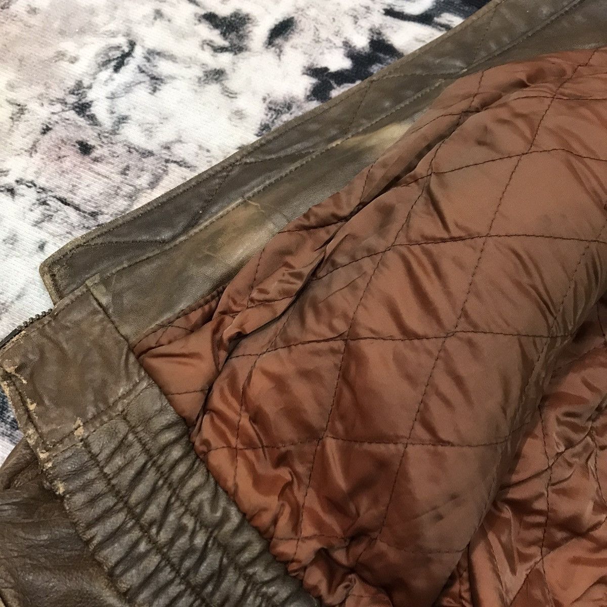 Vintage 90s Type A-2 UsArmy AirForce Bomber Leather Jacket