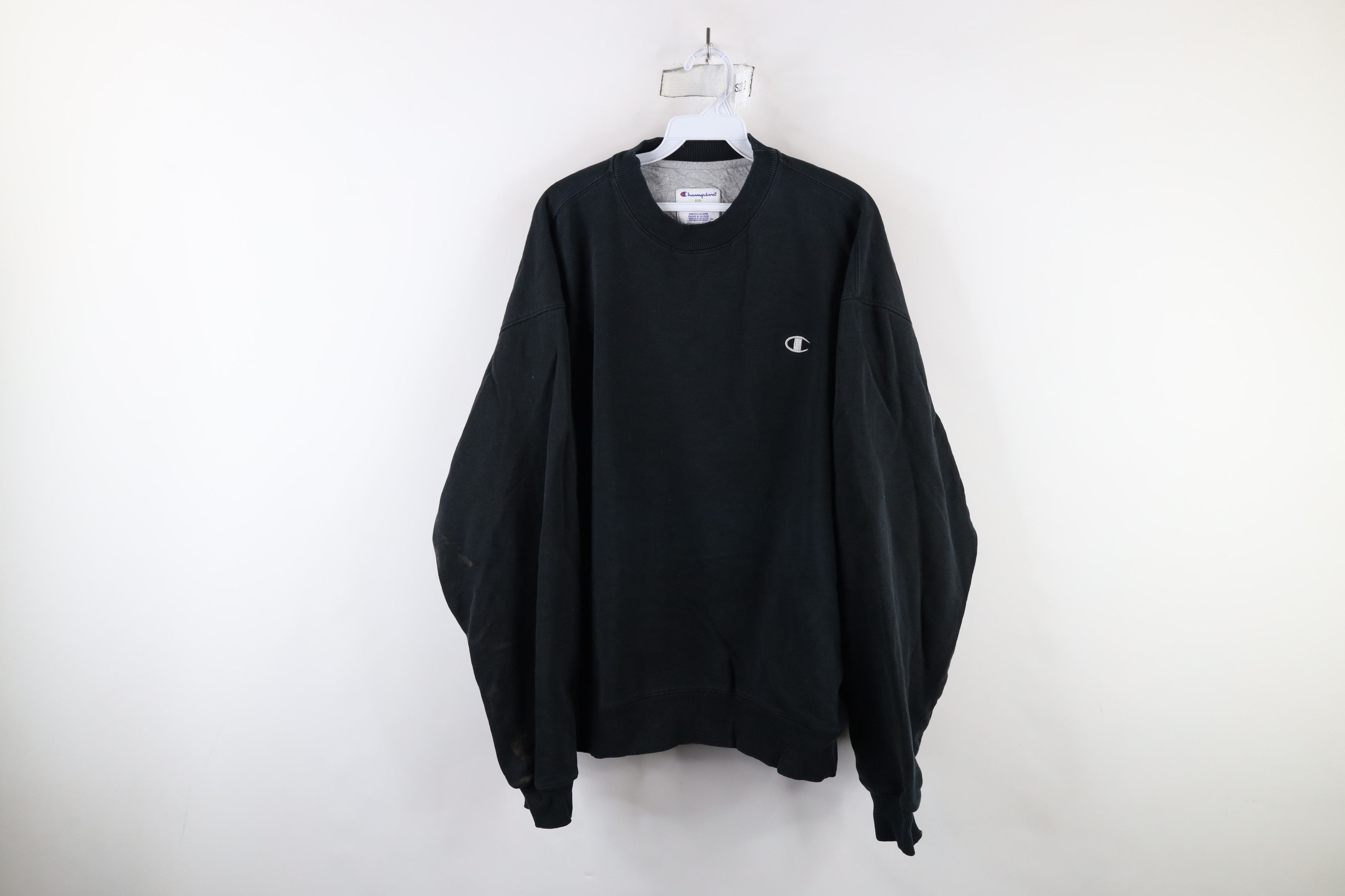 Champion × Vintage Vintage Champion Classic Logo Crewneck Sweatshirt Black Size US XL / EU 56 / 4 - 1 Thumbnail
