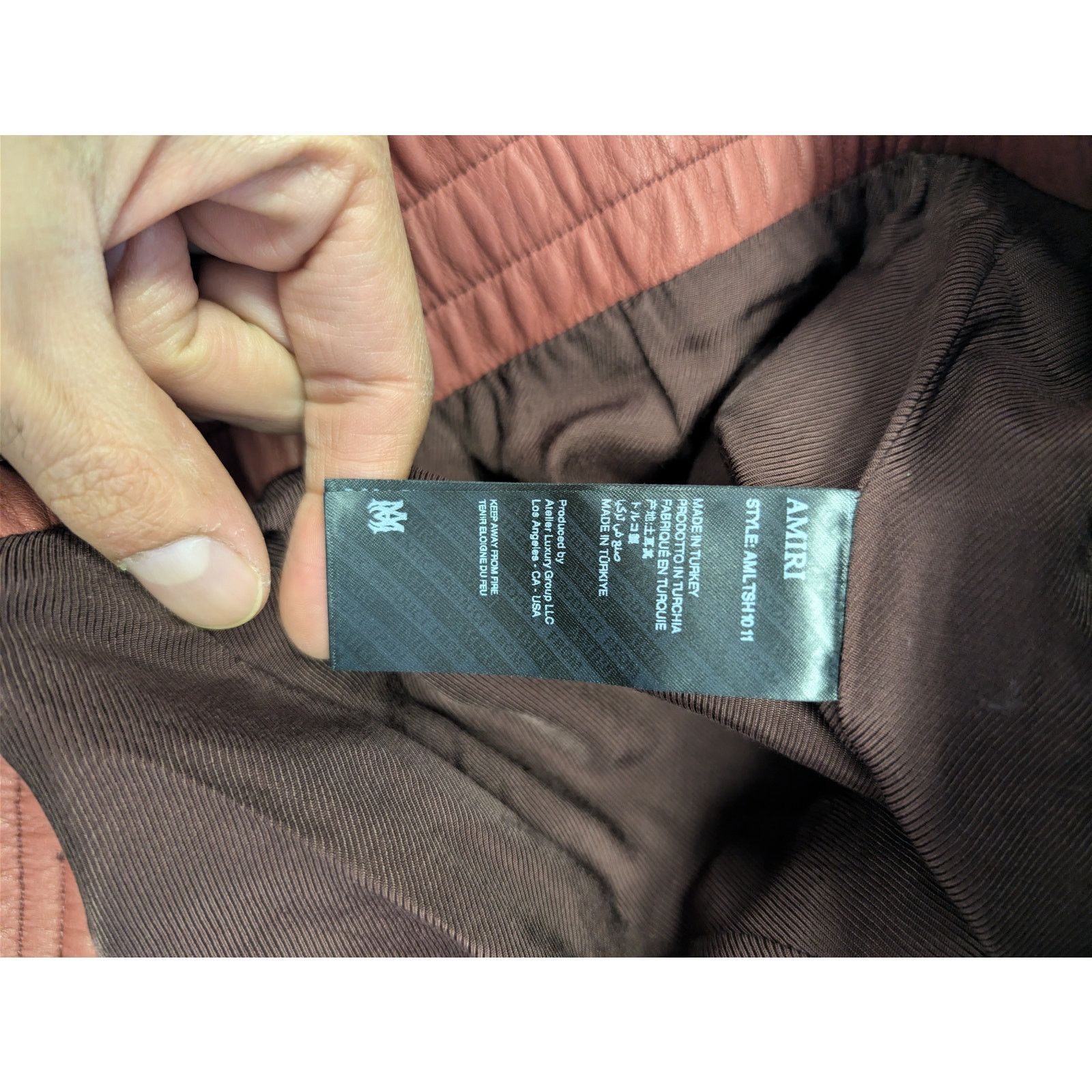 Amiri o1rshd1 MA Perforated Leather Shorts in Sun Dried Tomato Size US 32 / EU 48 - 18 Thumbnail
