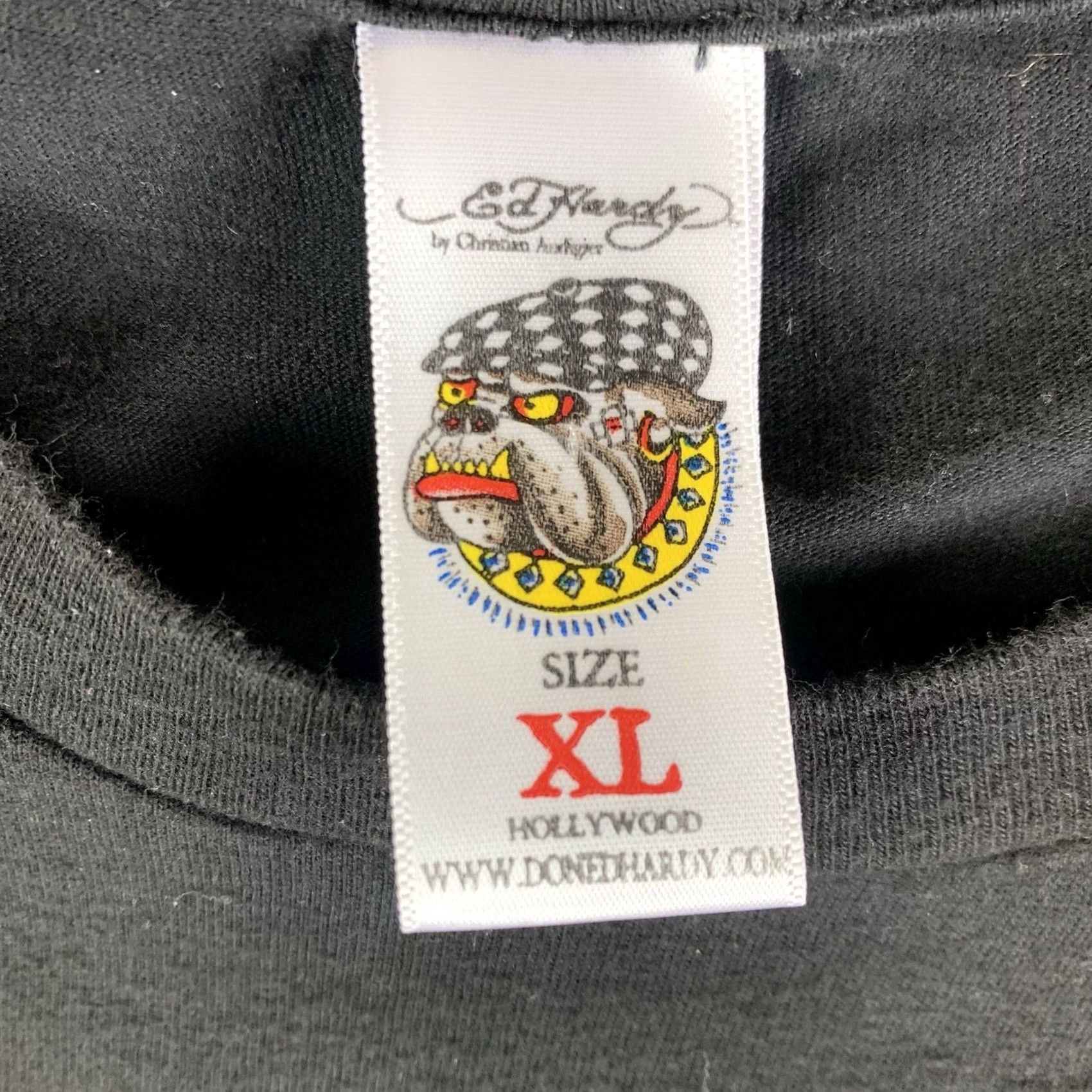 Ed Hardy VINTAGE Ed Hardy Shirt Womens XL Black Tiger Rhinestone Graphic Double Sided Size XL / US 12-14 / IT 48-50 - 2 Thumbnail