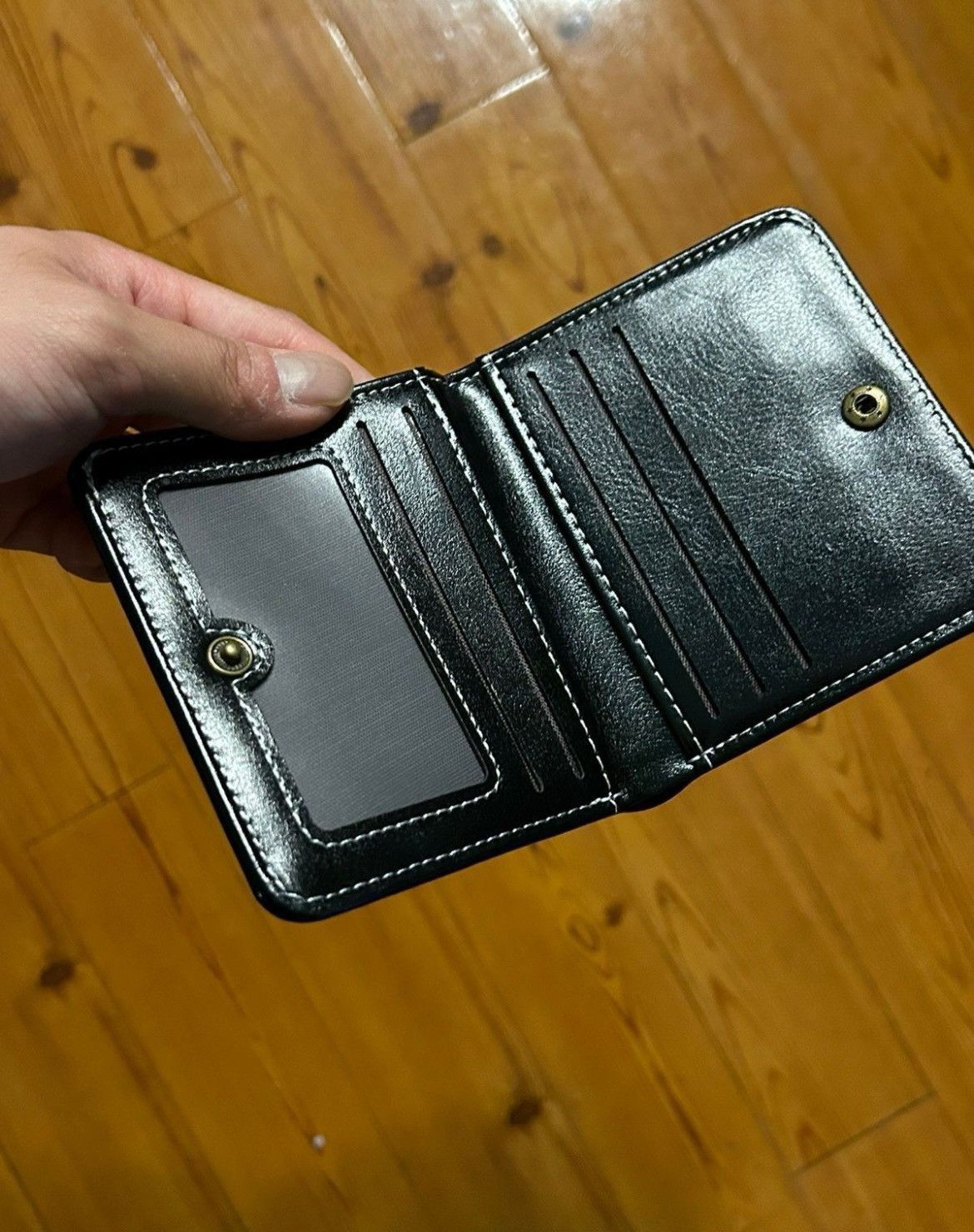 Japanese Brand × Vintage Y2K Leather Cross Wallet (black) Size ONE SIZE - 6 Thumbnail