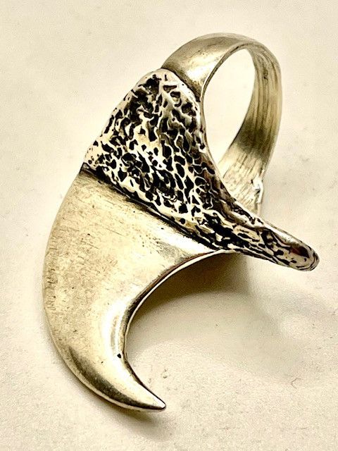 Other MARCHE NOIR Sterling Silver AFRICAN Claw Ring Rare 80s Size ONE SIZE - 9 Thumbnail