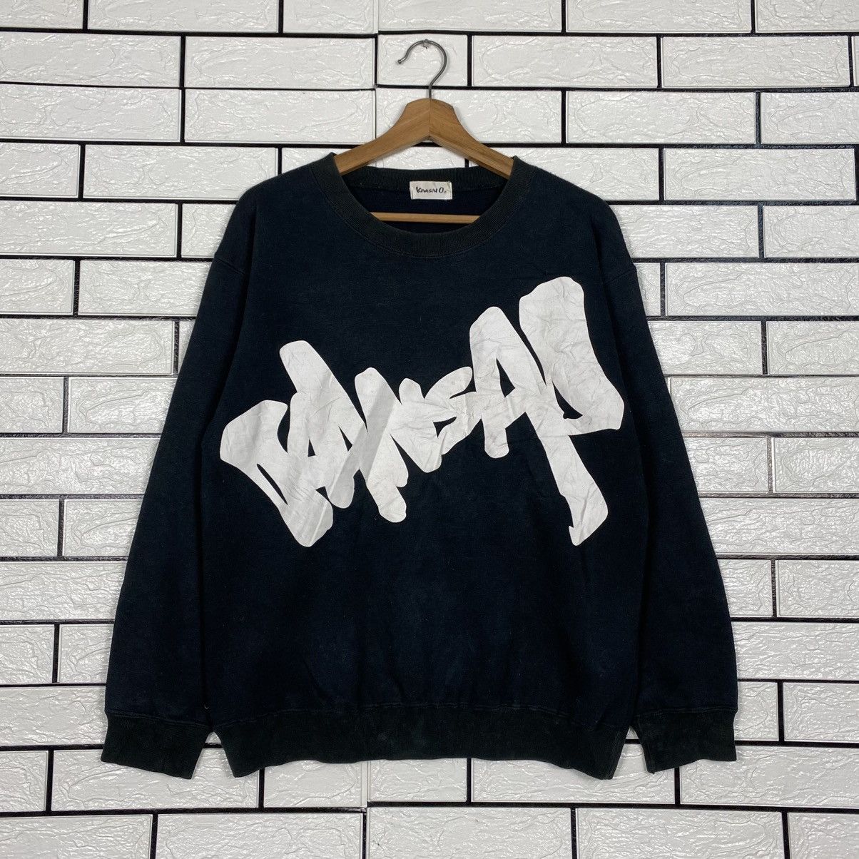 Kansai Yamamoto 📌Vintage Sweatshirt Kansai O2 Big Log Spell Out Size US M / EU 48-50 / 2 - 2 Thumbnail