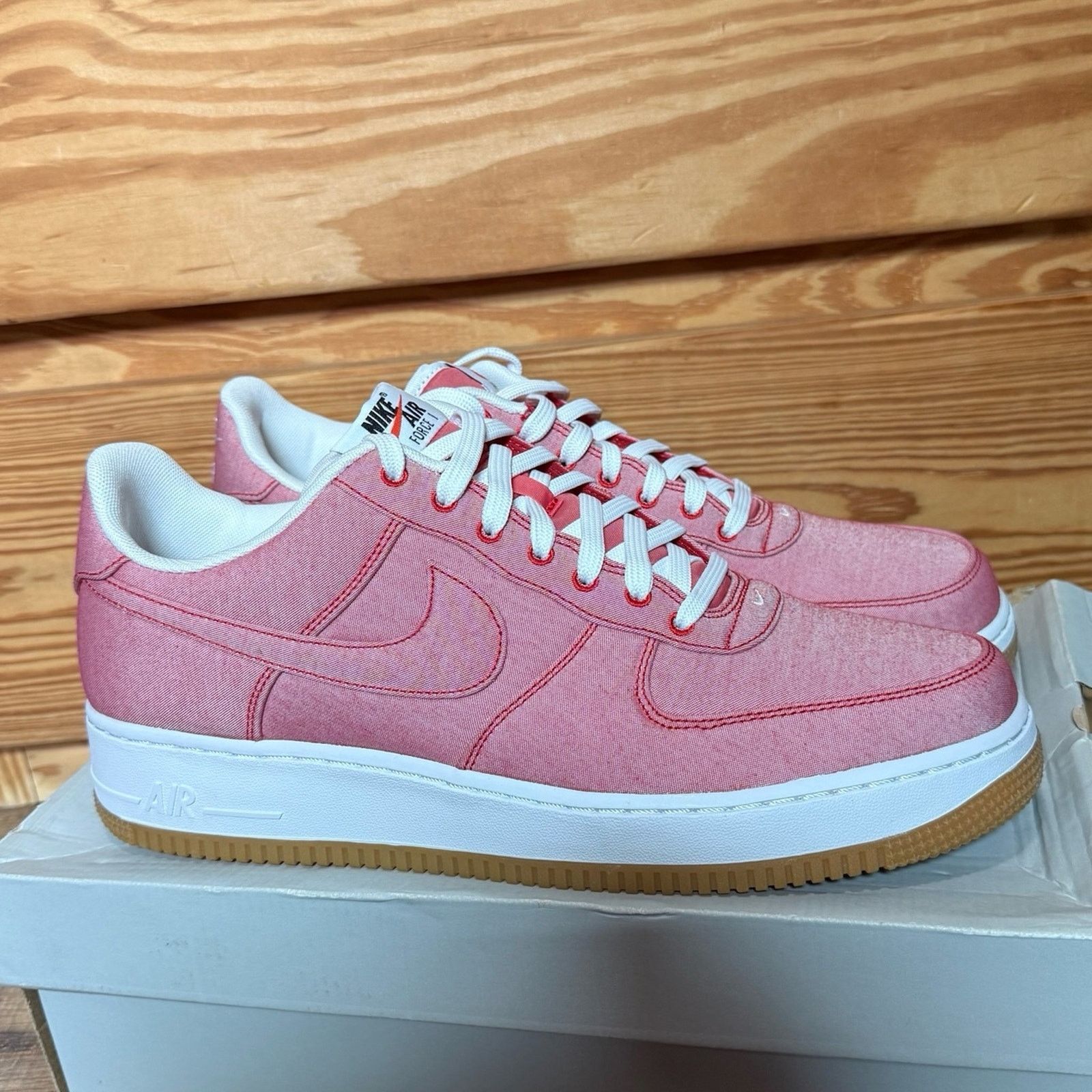 Nike 2016 Nike Air Force 1 Low Game Red Canvas Gum Bottom Size US 12 / EU 45 - 1 Thumbnail
