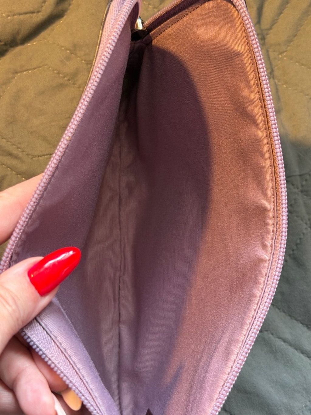Coach Coach Mauve Pebbled Leather Wristlet Pouch Storypatch EUC Size ONE SIZE - 7 Thumbnail