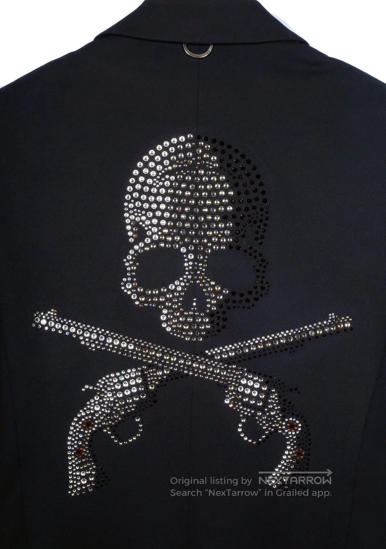 Mastermind Japan Black Skull & Cross Guns Crystal-Embellished Blazer. Size US M / EU 48-50 / 2 - 5 Thumbnail