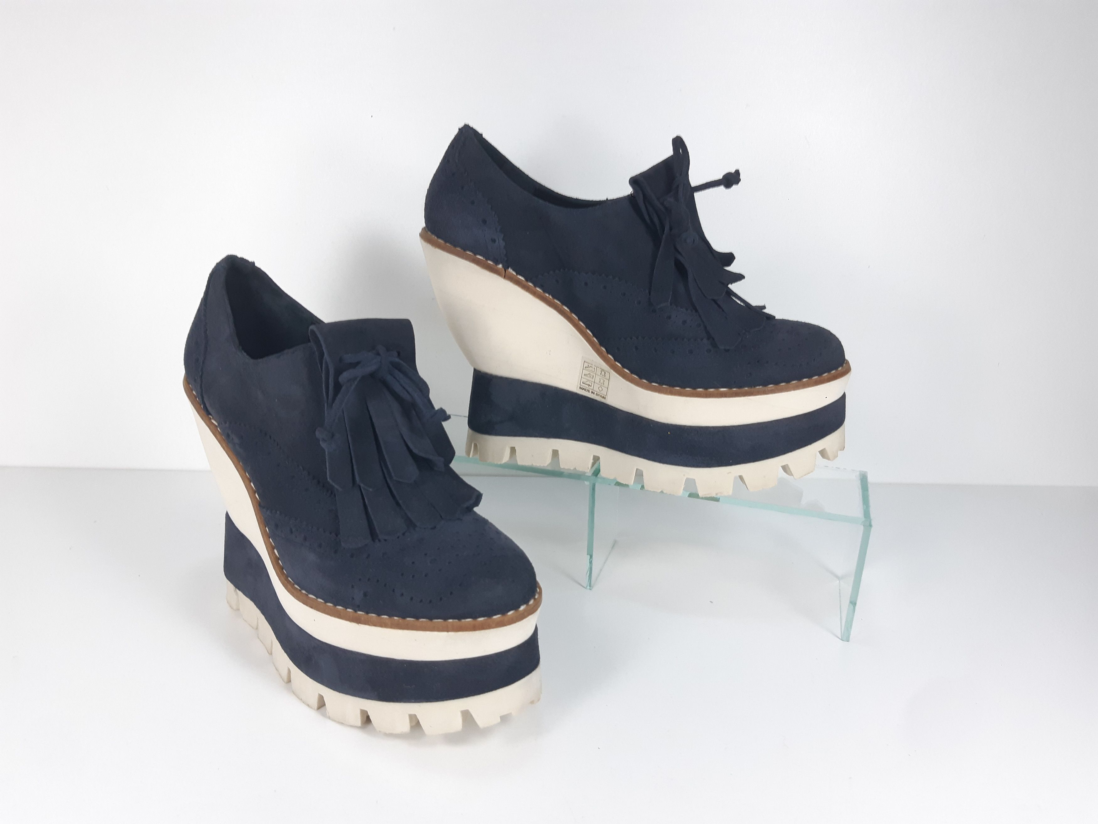 Paloma Bercelo PALOMA BARCELO Platform Fringe Loafers size eu38 NEW Size US 8 / IT 38 - 4 Thumbnail