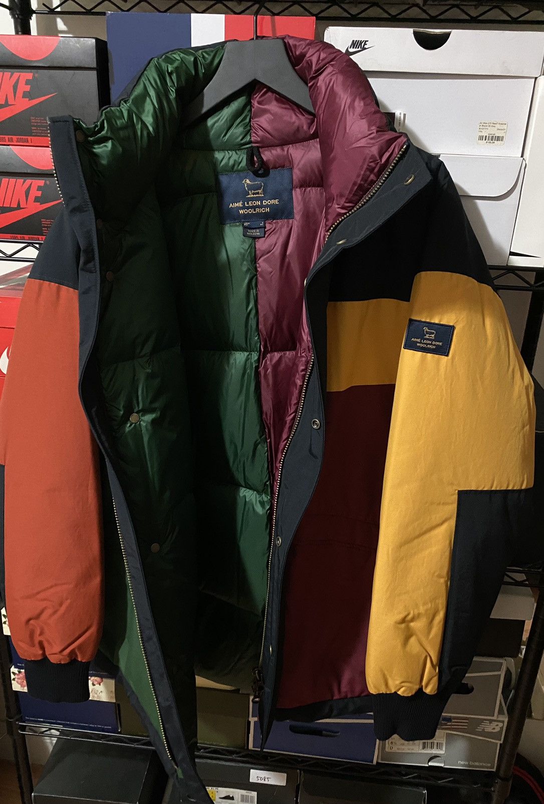 Aime Leon Dore X Woolrich Color Blocked Down Jacket - Outerwear 