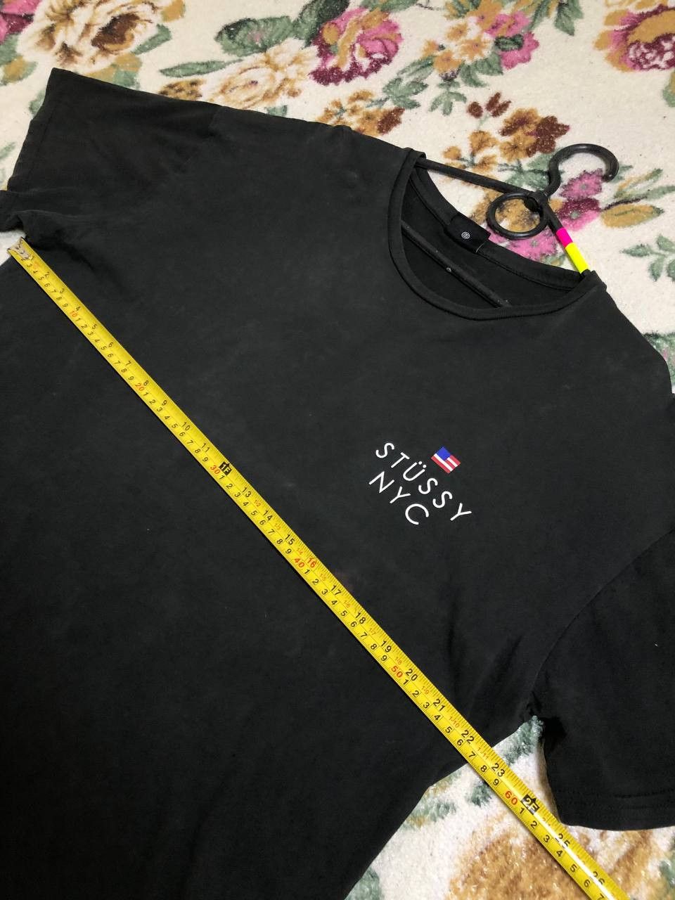 Stussy T-Shirt black Streetwear Y2K Stussy Vintage big print Size US L / EU 52-54 / 3 - 12 Thumbnail
