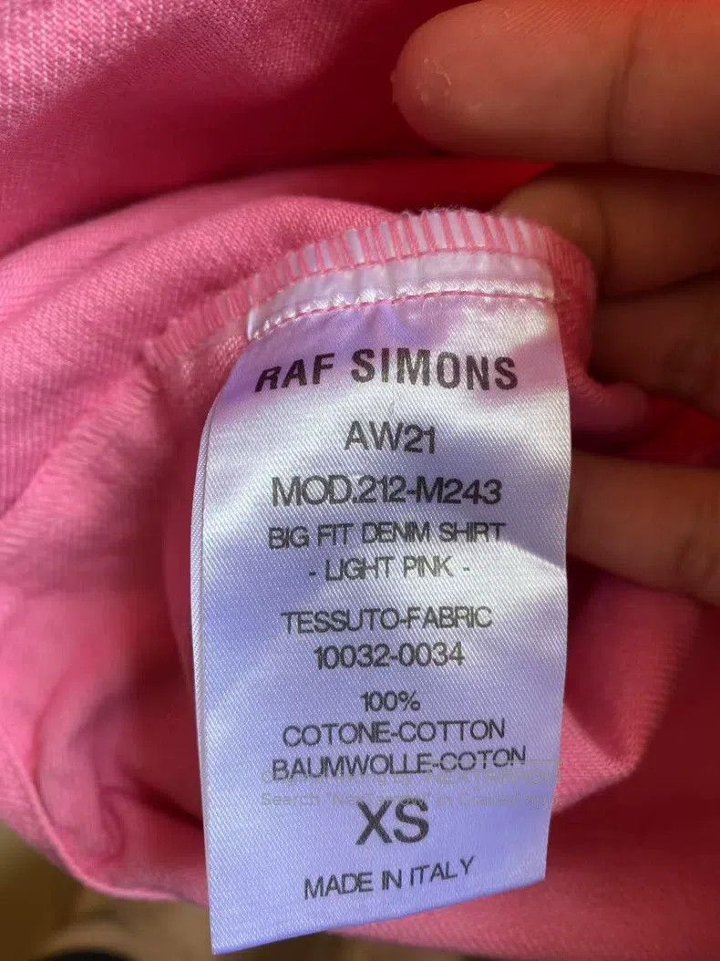 Raf Simons Raf Simons 21aw silhouette pink shirt Size US XS / EU 42 / 0 - 4 Thumbnail
