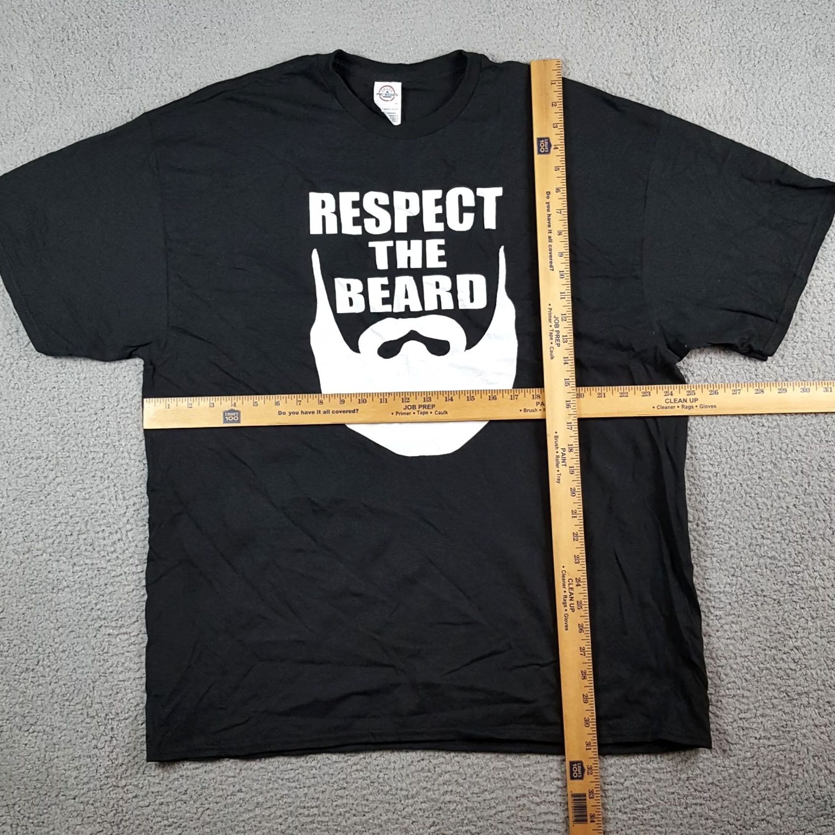 Delta Y2K Respect The Beard Funny Manly Men's 2XL Black Retro T Shirt Size US XXL / EU 58 / 5 - 7 Thumbnail