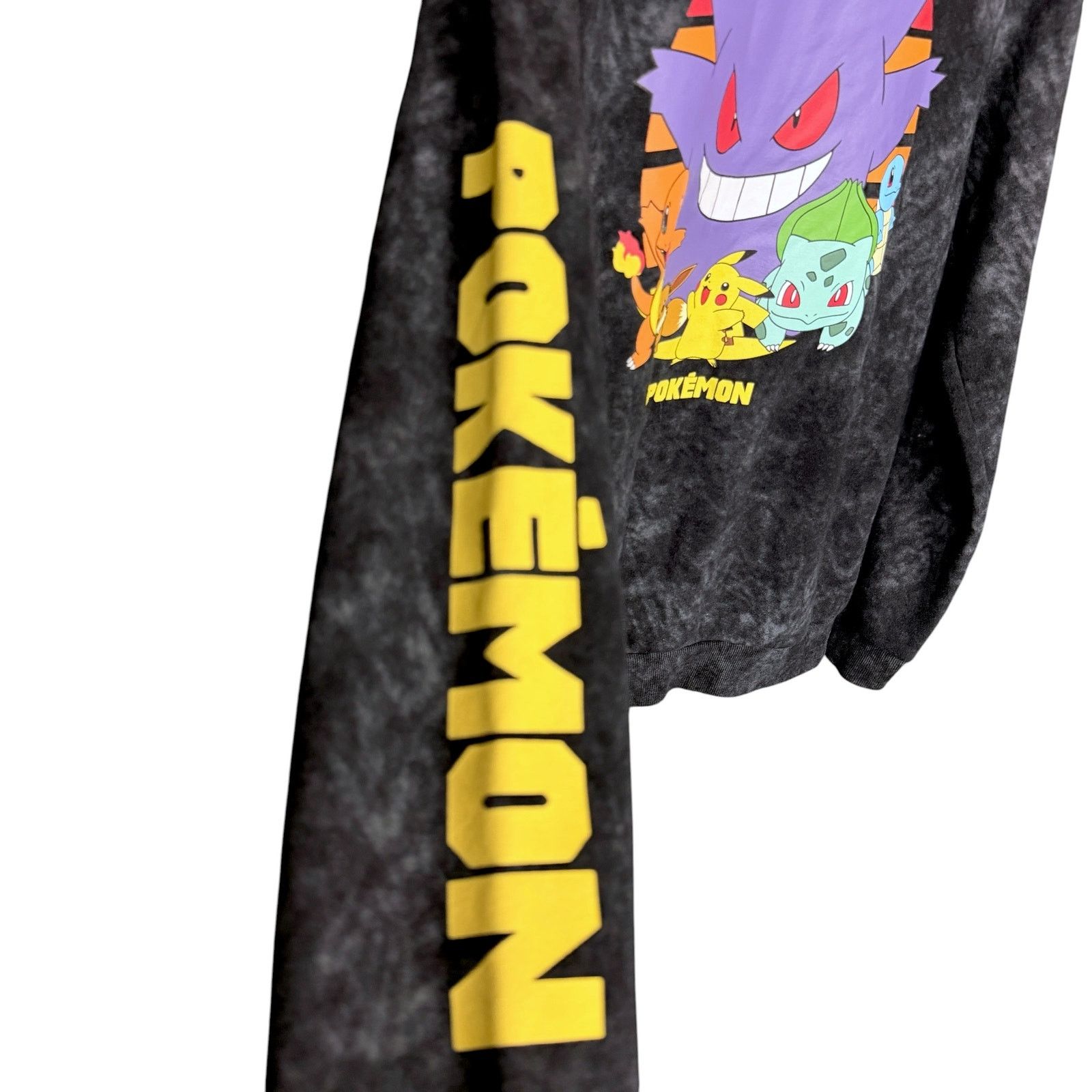 Pokemon Pokemon Gengar & Friends Black Acid Wash Graphic Hoodie Size US S / EU 44-46 / 1 - 10 Thumbnail