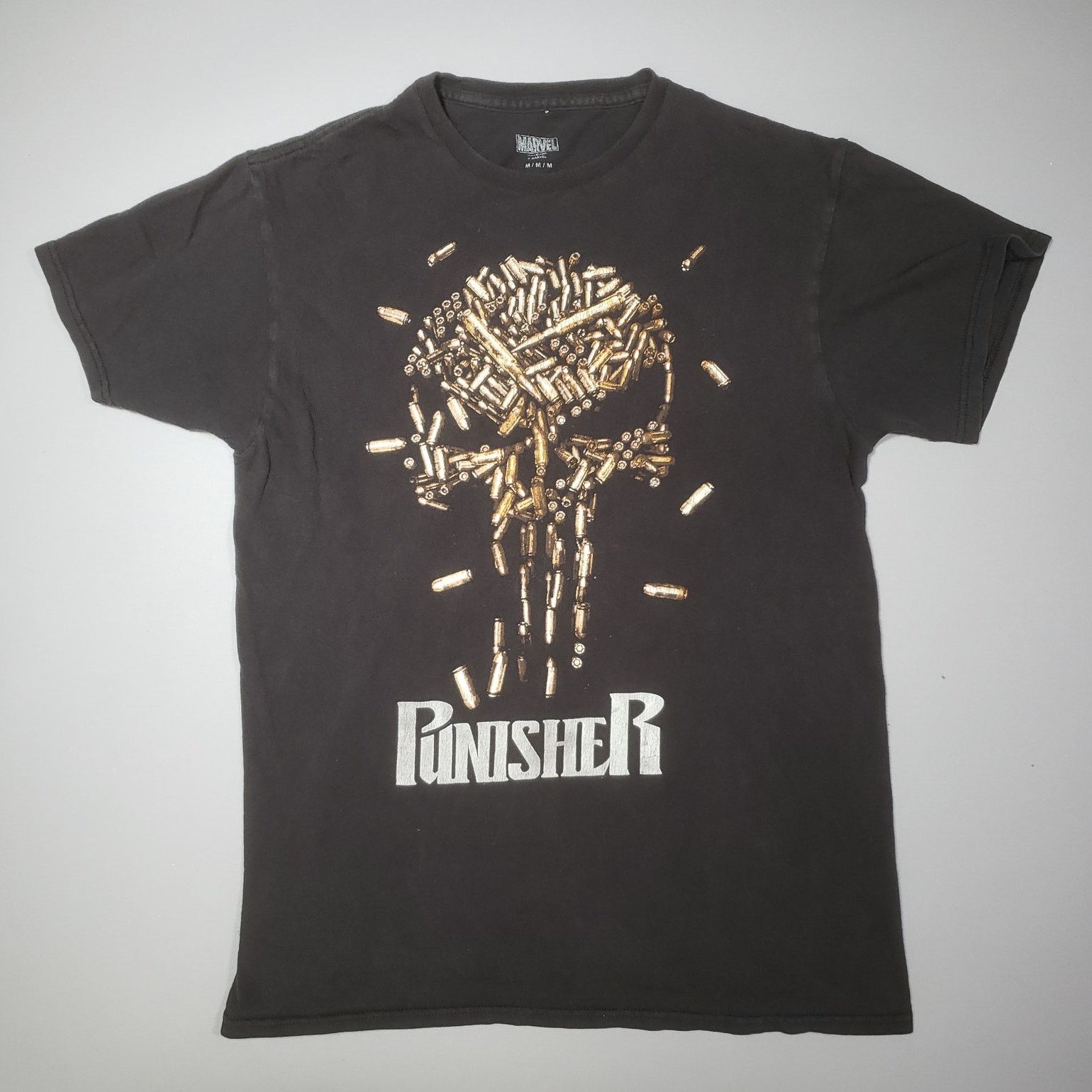 Marvel Comics y2k Marvel Comics The Punisher Bullet Guns Skull Logo Mens M Size US M / EU 48-50 / 2 - 1 Thumbnail
