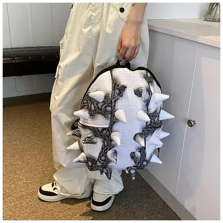 Japanese Brand Architectural Spiked Shell Backpack - PU Leather Size ONE SIZE - 2 Thumbnail