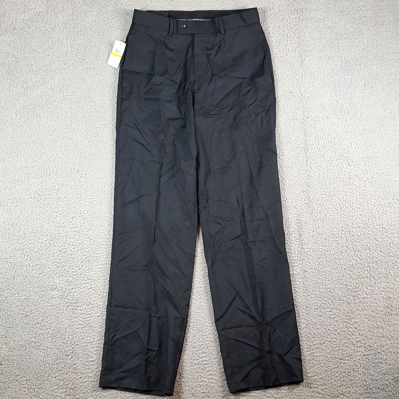 Van Heusen VINTAGE Van Heusen Dress Pants Mens Straight Roofline Gray Herringbone 30x32 Breathable Relaxed 90s Preppy 5Parks Size US 30 / EU 46 - 2 Thumbnail