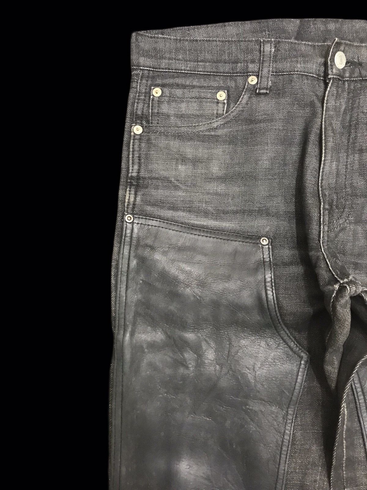 Japanese Brand Insane TOKYO JEANS 8Oz Double Knee Hybrid Biker Denim F333 Size US 32 / EU 48 - 4 Thumbnail