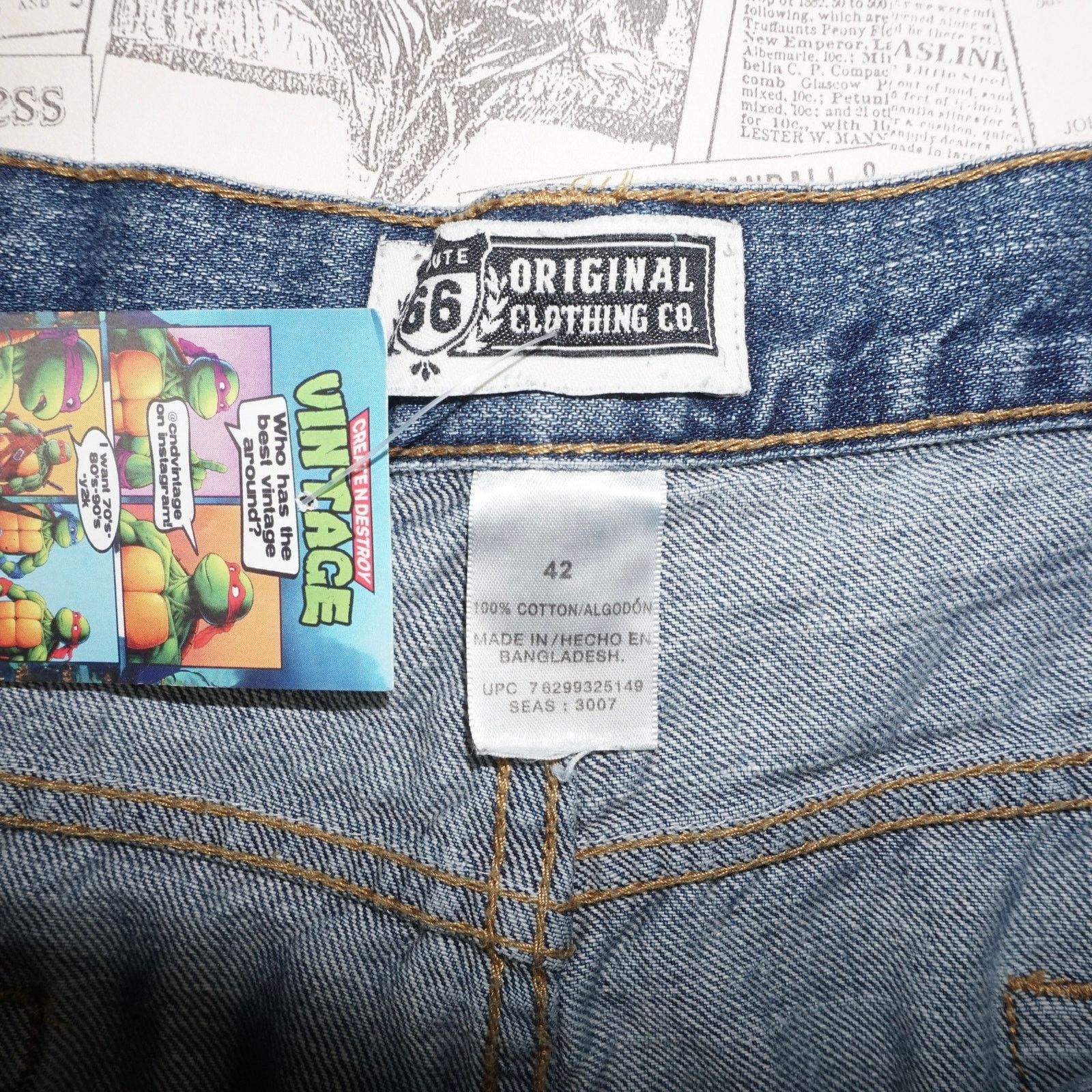 Route 66 42 - Vintage y2k route 66 denim 00s summer jean shorts jorts Size US 42 / EU 58 - 3 Thumbnail