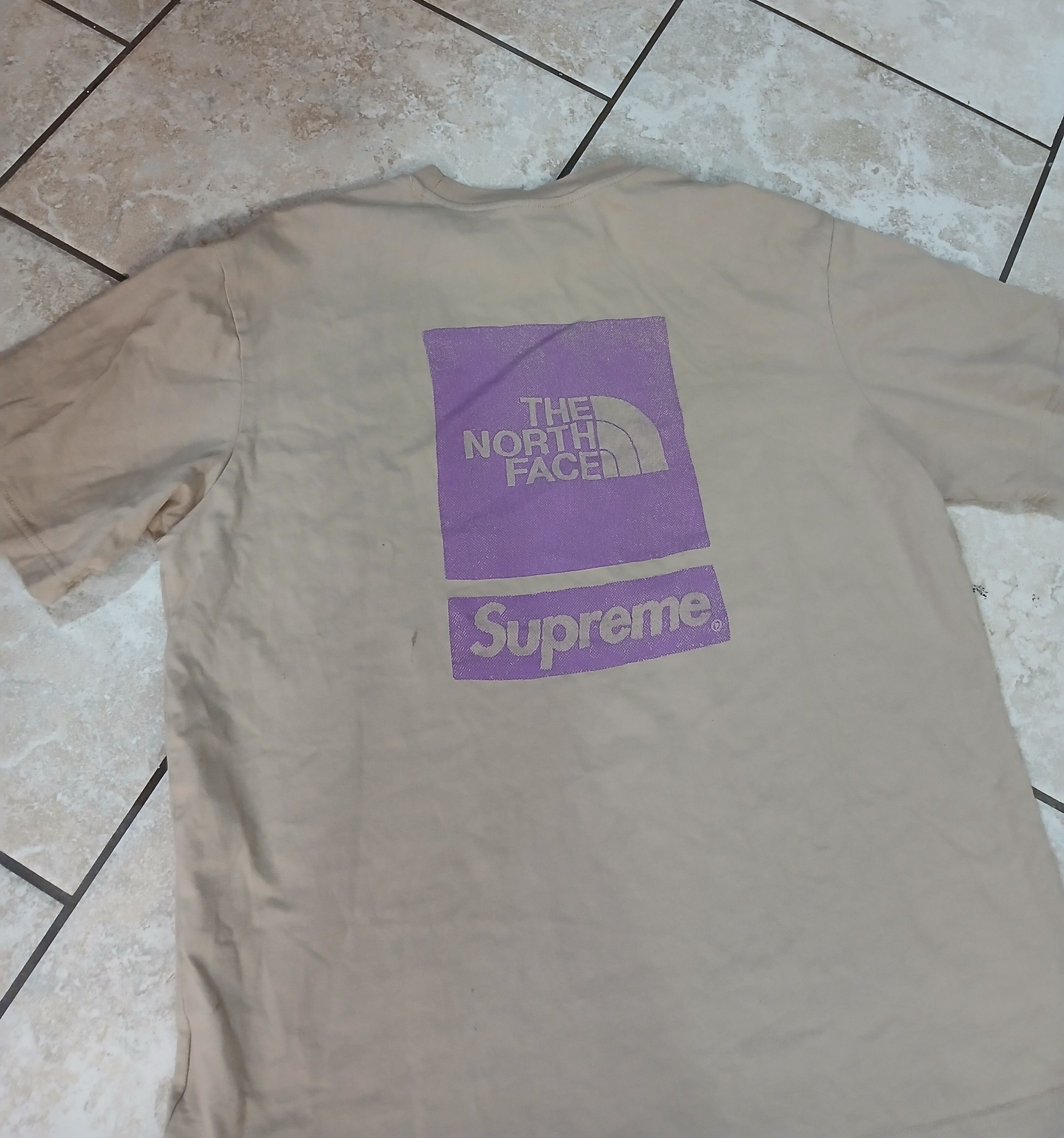 Supreme × The North Face S - Supreme x Northface SS24 Tan Tee w/ Purple Logo Size US S / EU 44-46 / 1 - 2 Thumbnail