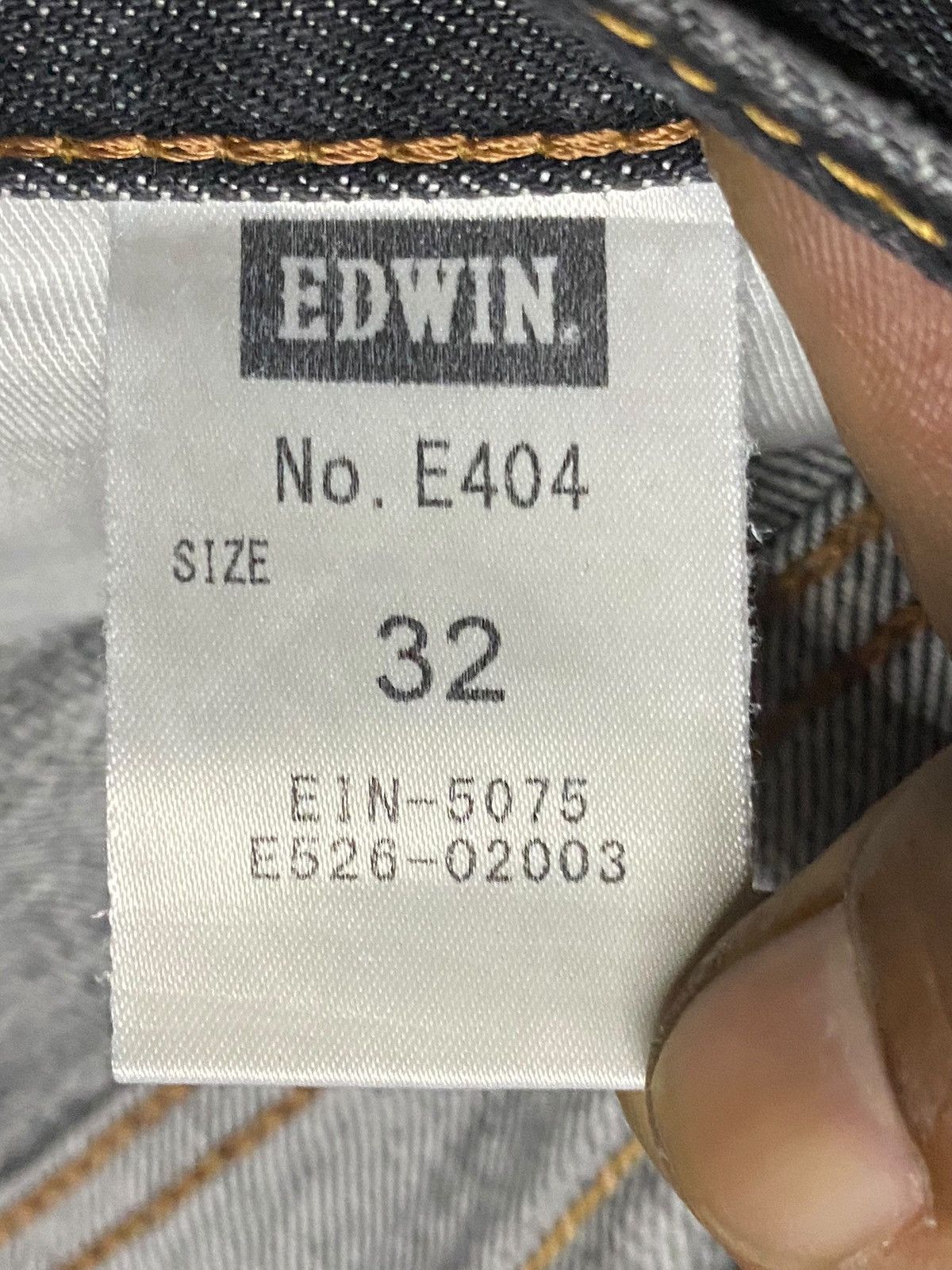 Edwin Vintage Edwin Black Jeans Japan 404 Loose Size US 33 - 15 Thumbnail