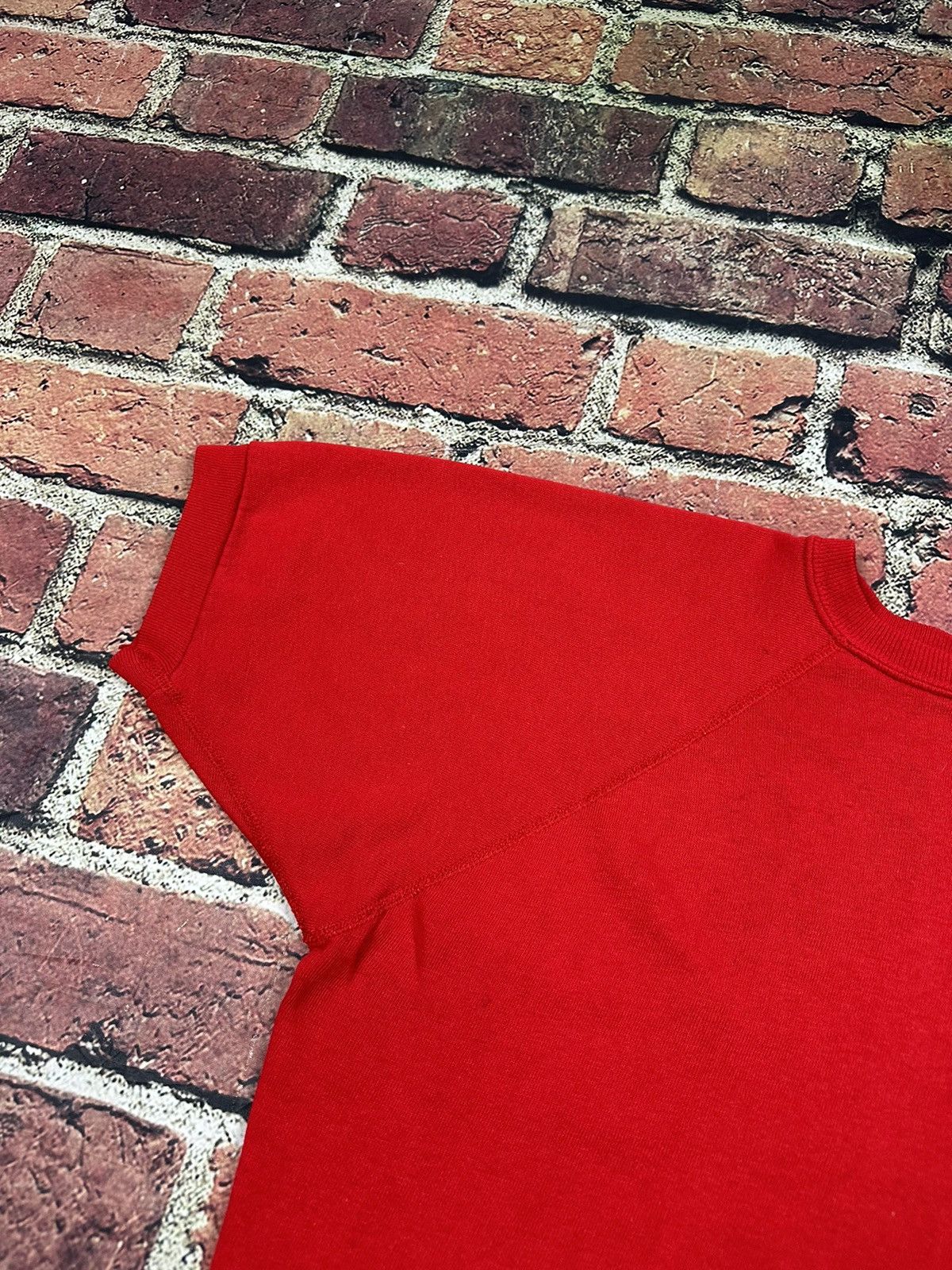 Tultex × Vintage Vintage Tultex Sweatshirt Short Sleeve Crewneck Blank Size US L / EU 52-54 / 3 - 3 Thumbnail