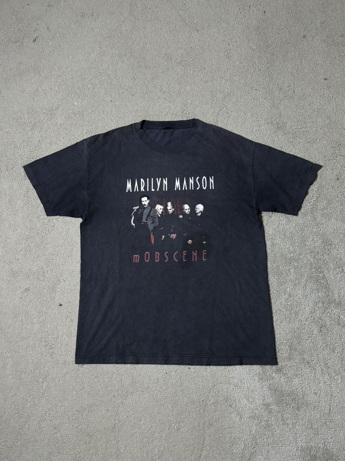 Vintage Vintage FADED 1994 Marilyn Manson Mob Scene Tour Tee Size US L / EU 52-54 / 3 - 1 Thumbnail