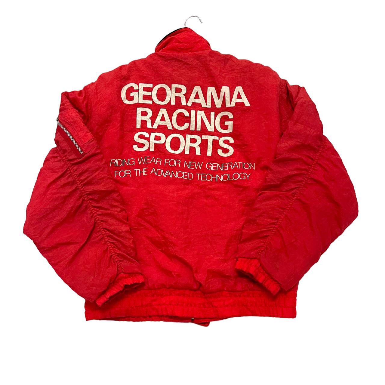 image of 90's Georama Racing Sports Yamaha Riding Moto Jacket in Red, Men's (Size Large)