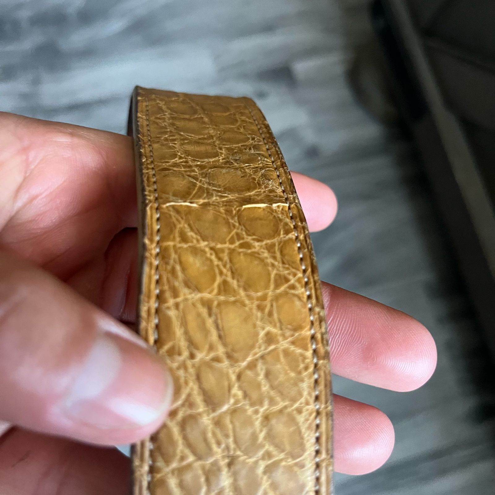 Ralph Lauren Ralph Lauren Alligator Belt Sterling Silver Buckle Italy Size 28 - 7 Thumbnail