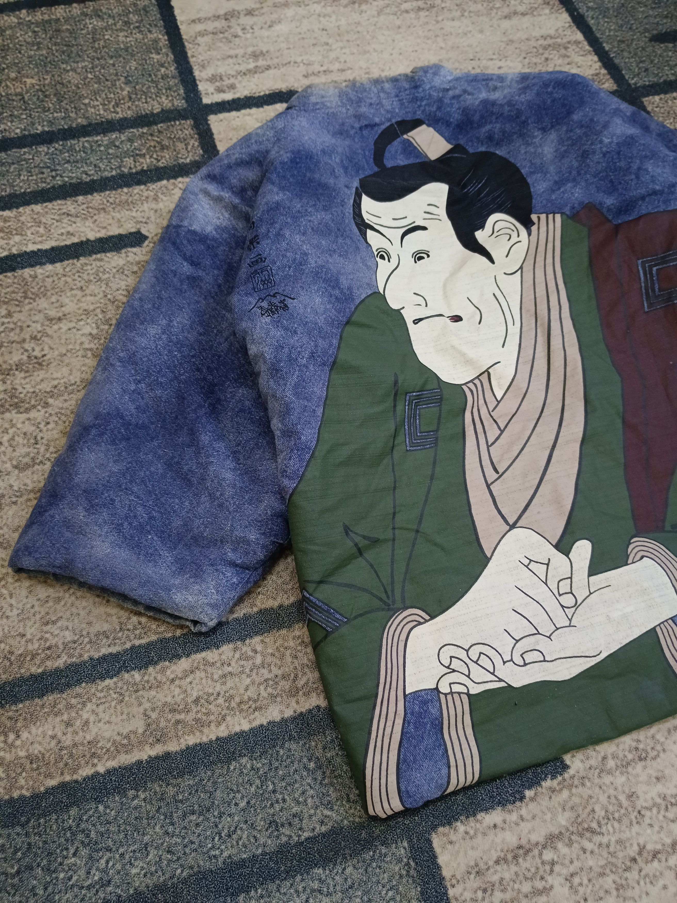 Vintage RARE🔥SUMURAI OVERPRINT KIMONO QUILTED JACKET Size US M / EU 48-50 / 2 - 7 Thumbnail