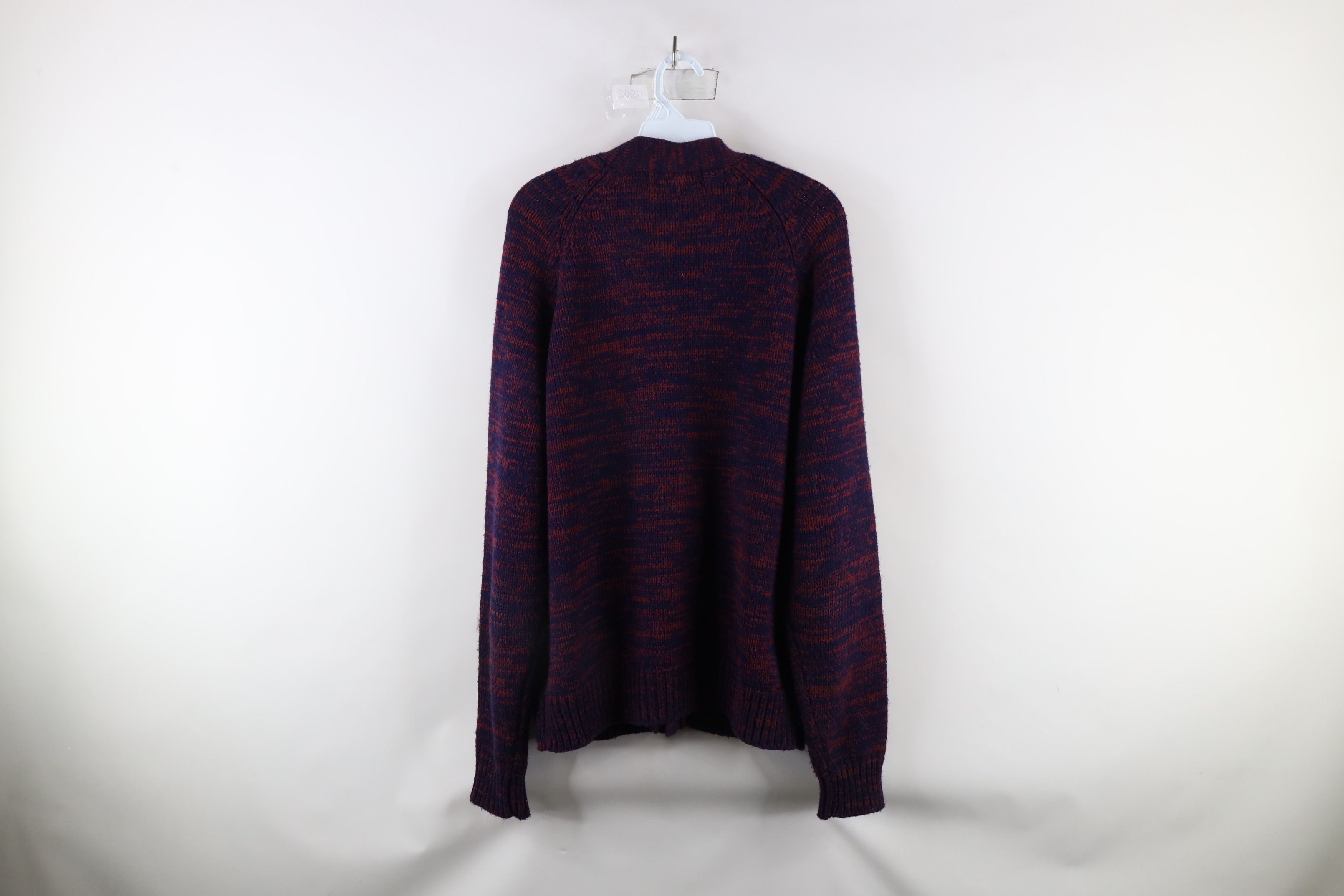 Vintage Vintage 90s Streetwear Knit Cardigan Sweater Heather Red Size US L / EU 52-54 / 3 - 6 Thumbnail