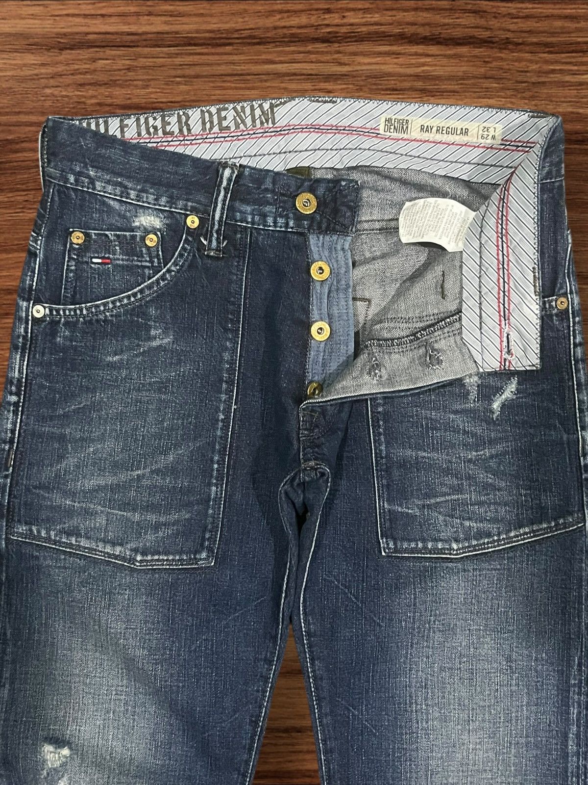 Tommy Hilfiger Vintage Tommy Hilfiger Denim NYC Slow Baker Button Fly Jeans Size US 30 / EU 46 - 5 Thumbnail