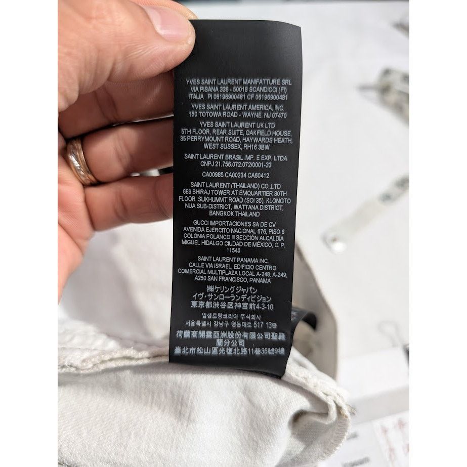 Saint Laurent Paris o1rshd1 Baggy Shorts Tigh LE in Grey Off-White Size US 32 / EU 48 - 18 Thumbnail