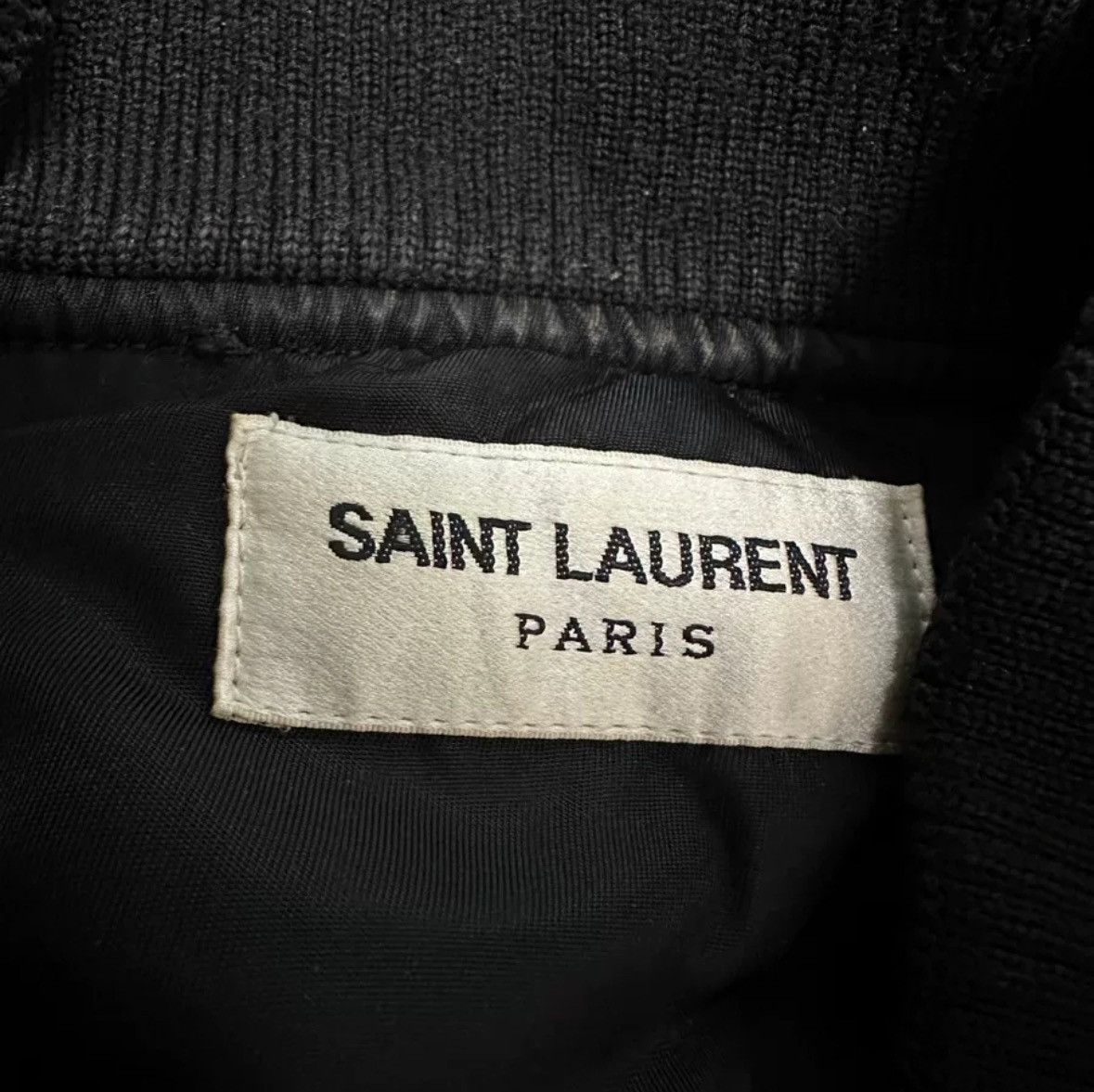 Saint Laurent Paris × Yves Saint Laurent Saint Laurent black nylon baseball jacket2412-Nextarrow Size US S / EU 44-46 / 1 - 4 Thumbnail