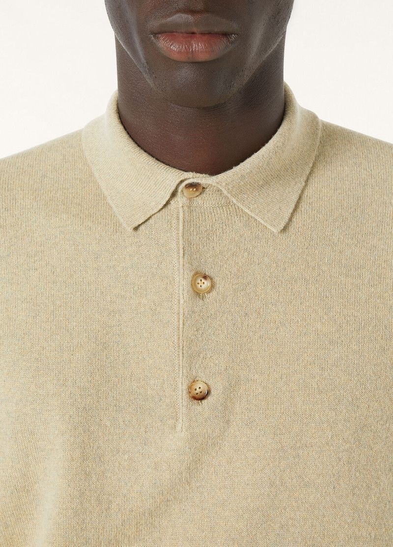 Loro Piana o1w1db10226 FAO4223 Arona Polo Shirt in Beige Size US L / EU 52-54 / 3 - 3 Thumbnail
