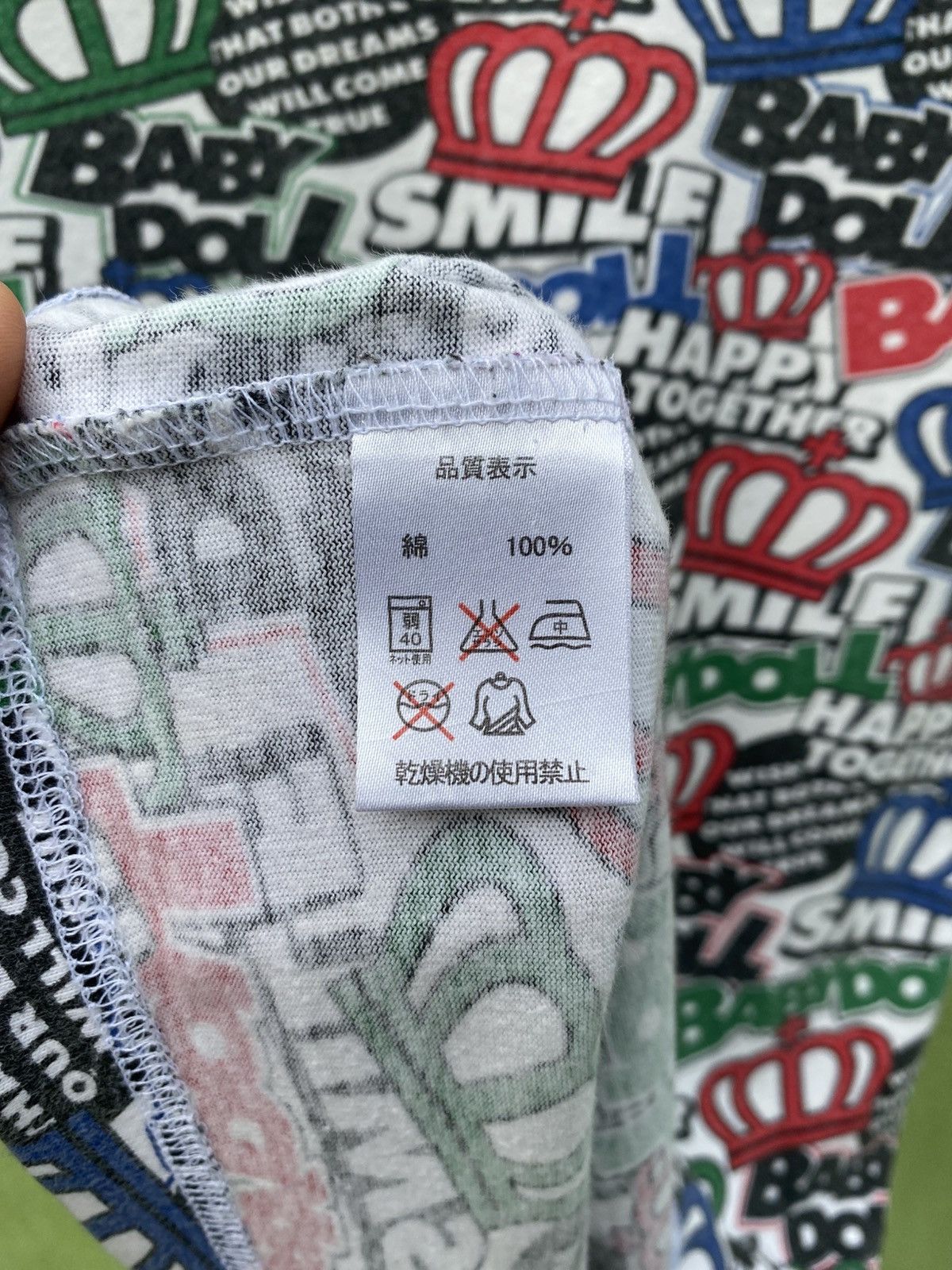 Japanese Brand Baby Doll Graphic Crown Multicolor All Over Print Tee Japan Size S / US 4 / IT 40 - 15 Thumbnail