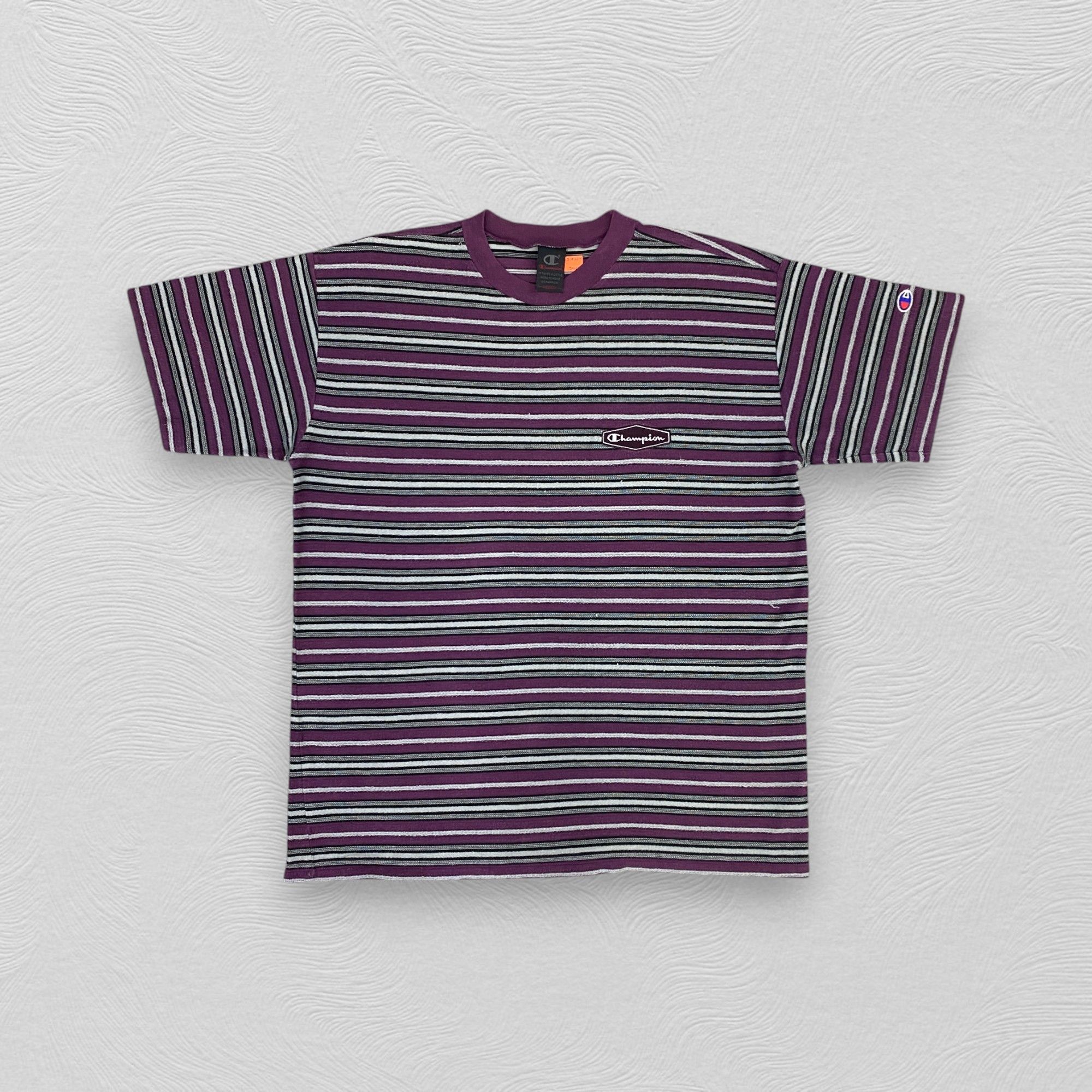 Champion Vintage Champion Streak Striped T-shirt - J069 Size US L / EU 52-54 / 3 - 1 Thumbnail