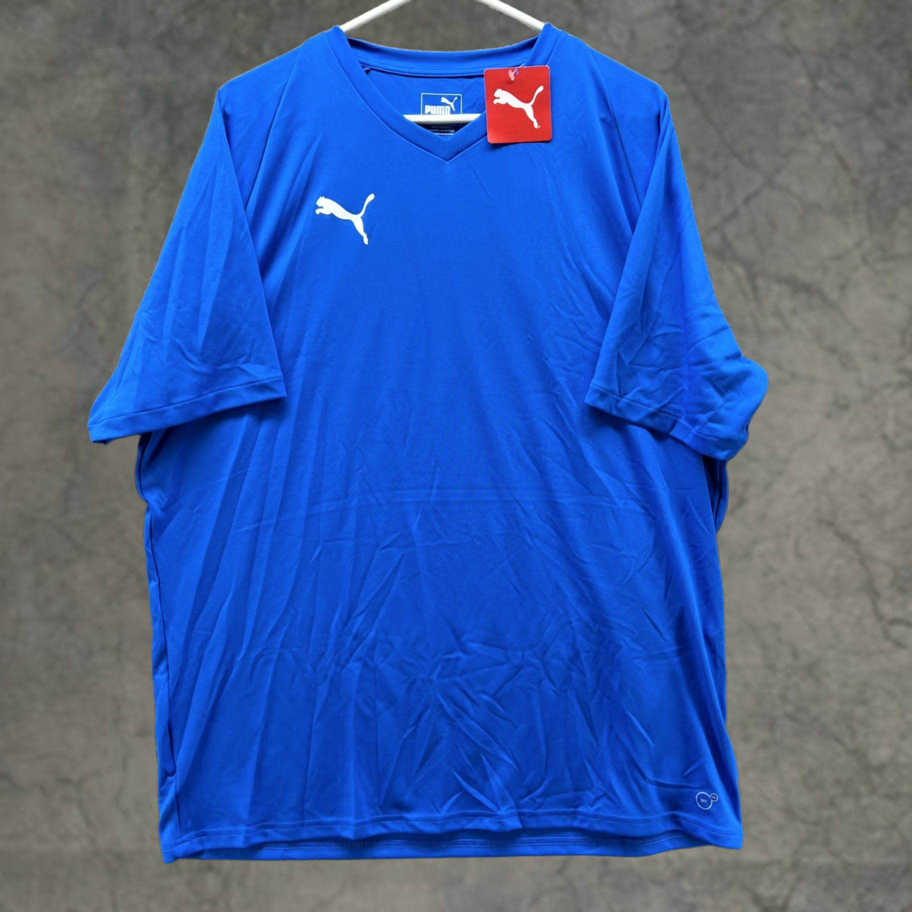 Puma PUMA Jersey Shirt Mens 2XL Blue LIGA Core DryCELL Short Sleeve Soccer Top Size US XXL / EU 58 / 5 - 1 Thumbnail