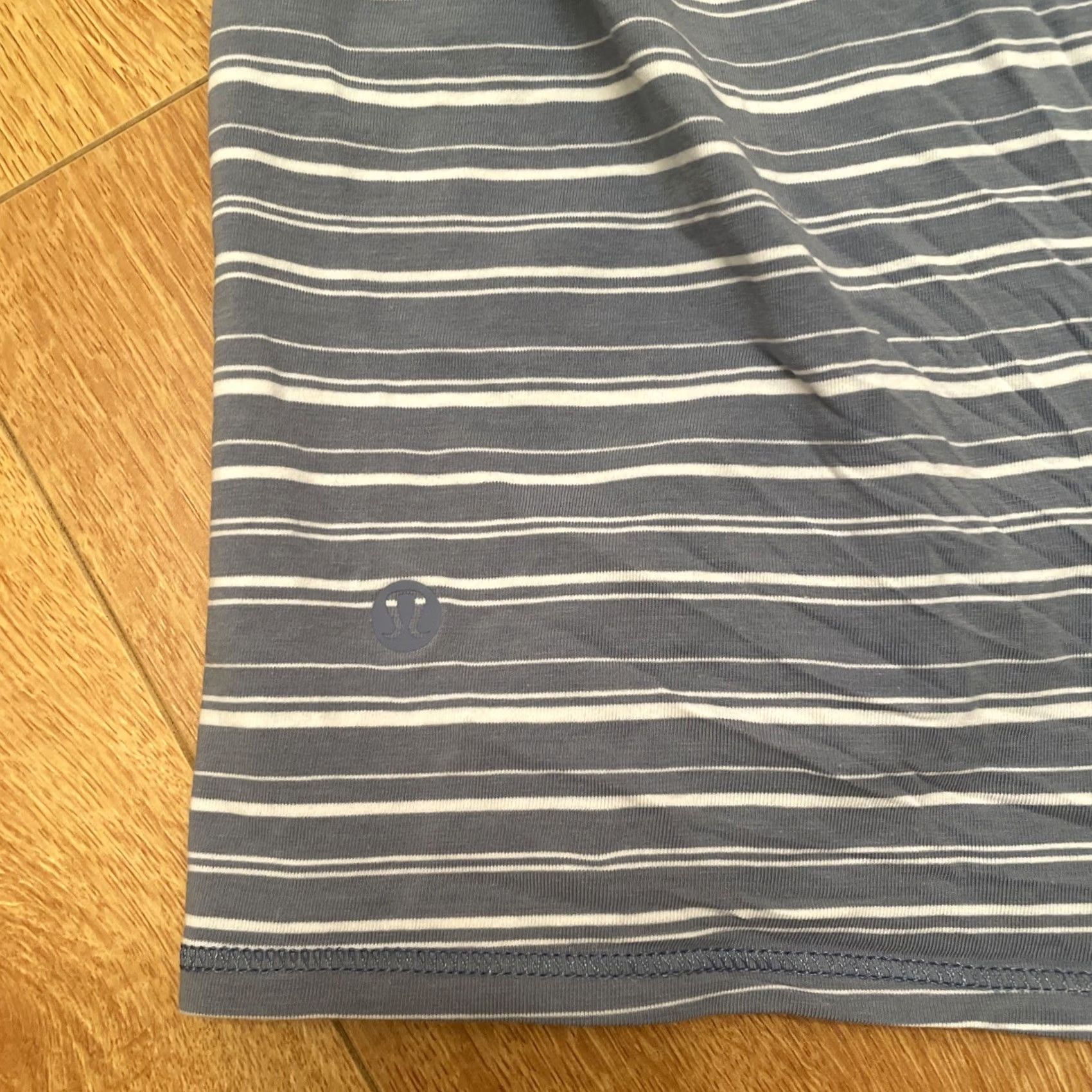 Lululemon VINTAGE Lululemon? (No, not vintage) Lululemon Women's Open Back RacerbackTank Blue with Stripes S/xs Tank Women Blue Racerback Open Back Striped Size ONE SIZE - 6 Thumbnail
