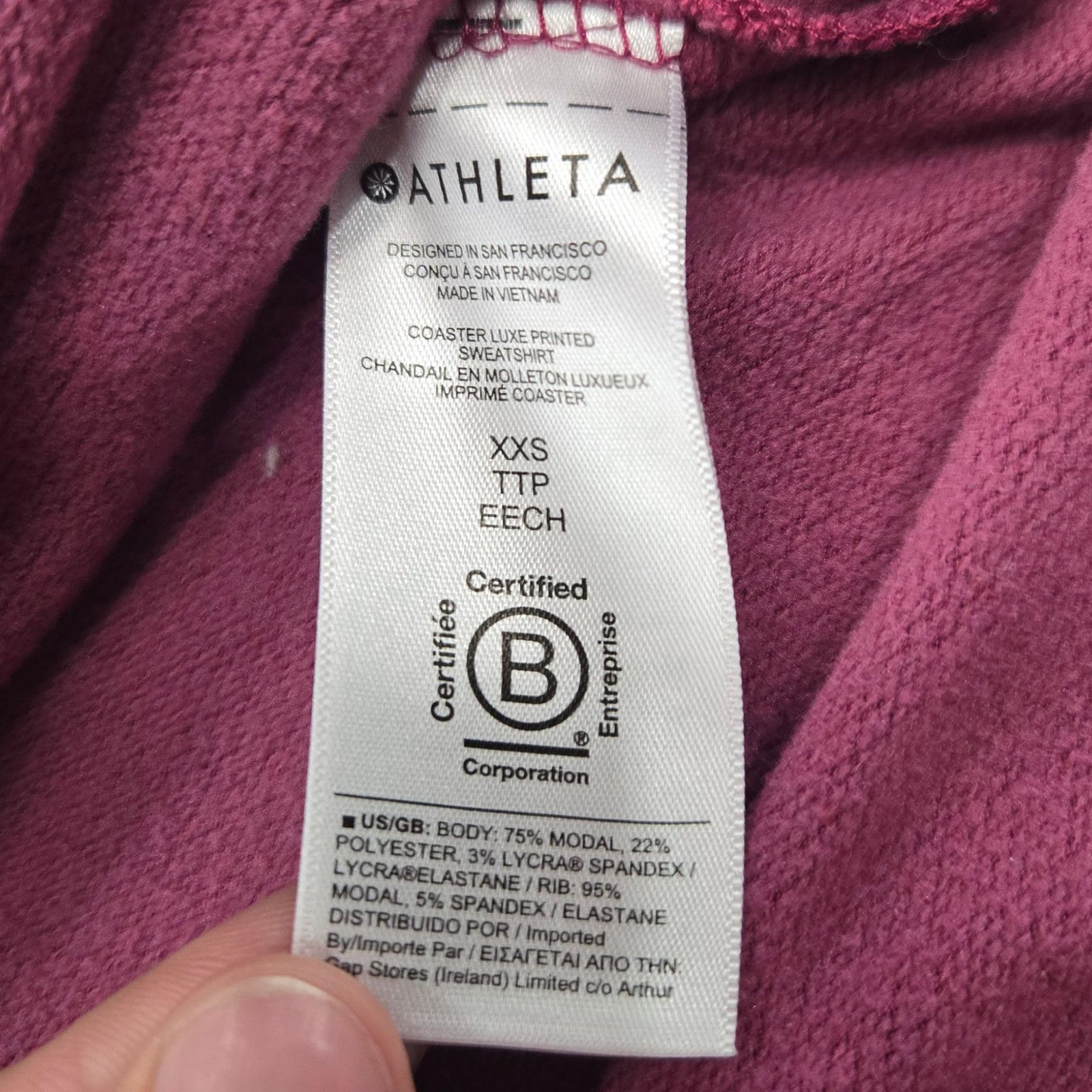 Athleta Athleta Pink Coaster Luxe Tie Dye Sweatshirt Size XXS Size XXS / US 00 / IT 34 - 7 Thumbnail
