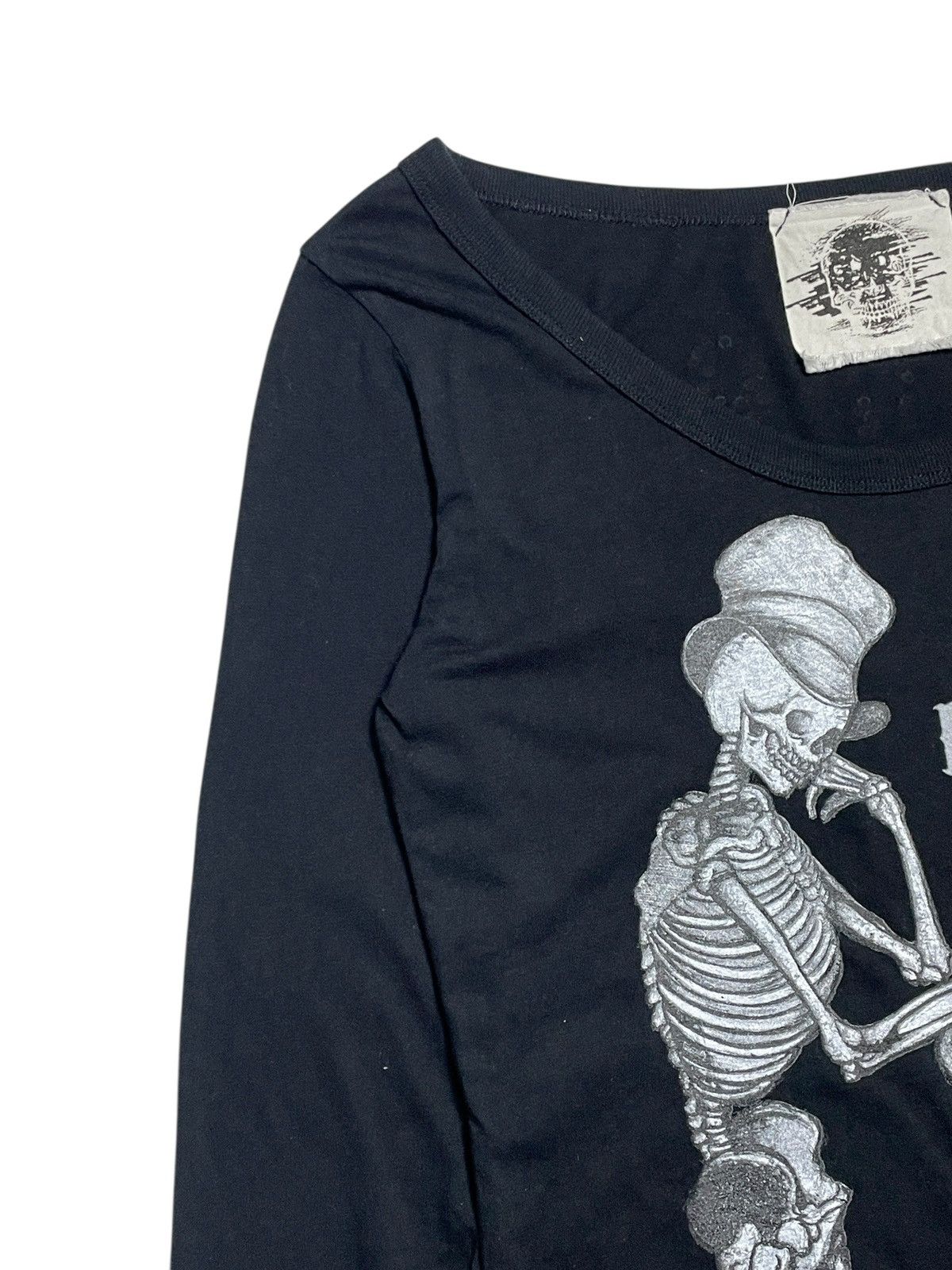 14th Addiction 2000’s GladNews - Skull Studded Logo Longsleeve Shirt Size S / US 4 / IT 40 - 13 Thumbnail