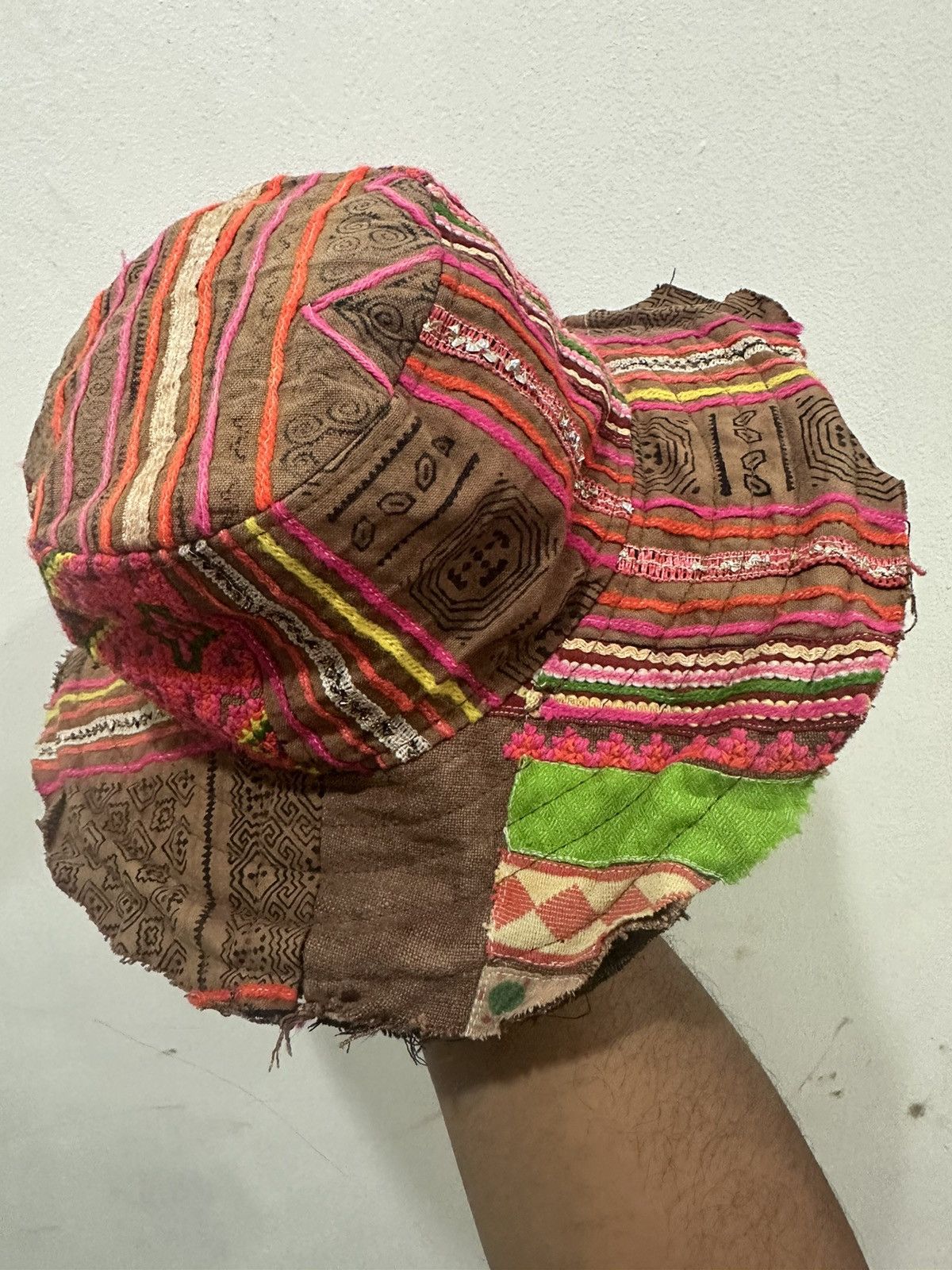 Japanese Brand VTG Distress Multicolored Bucket Hat Size ONE SIZE - 5 Thumbnail