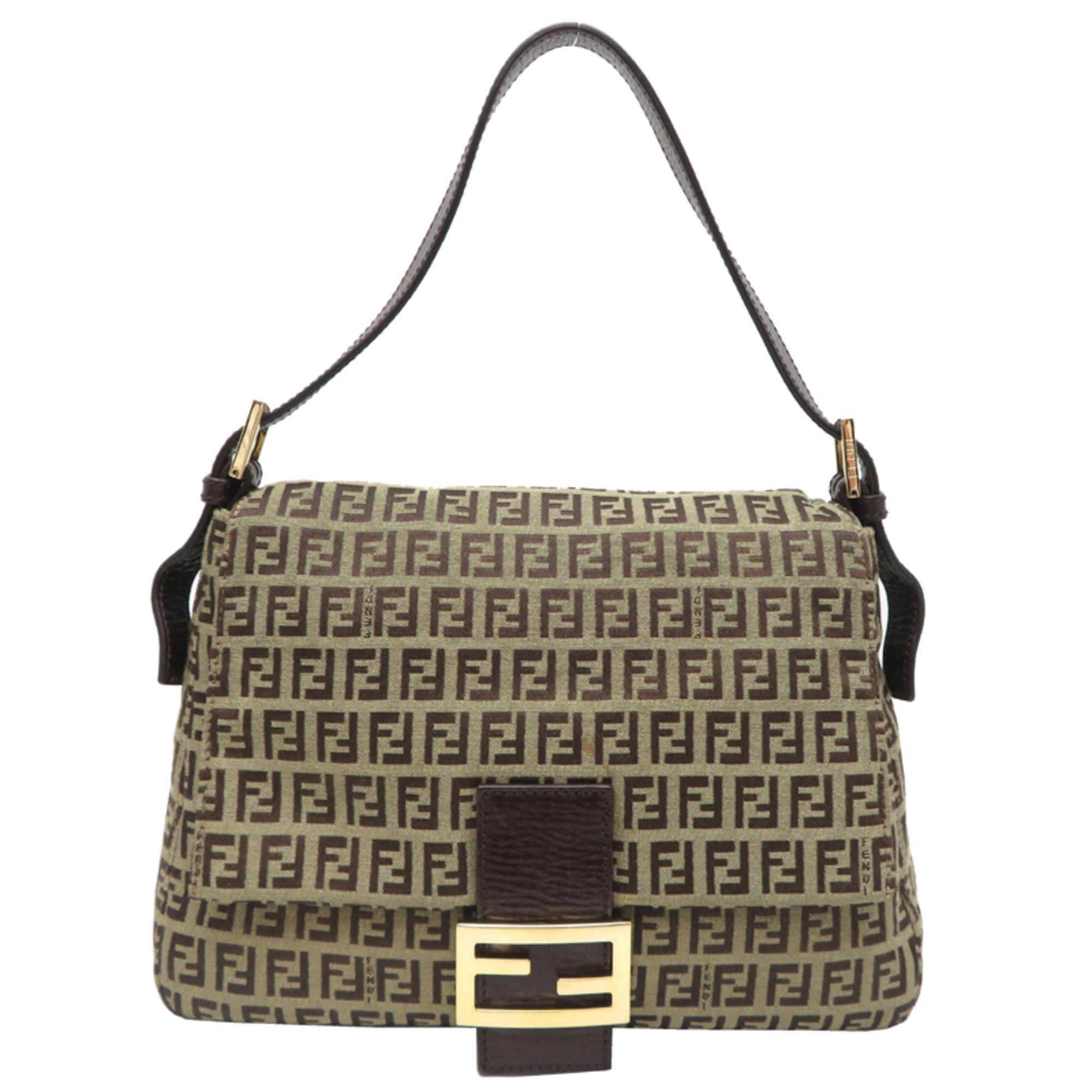 Fendi Fendi Zucchino Women's Shoulder Bag 8BR001 Canvas Brown Size ONE SIZE - 1 Thumbnail