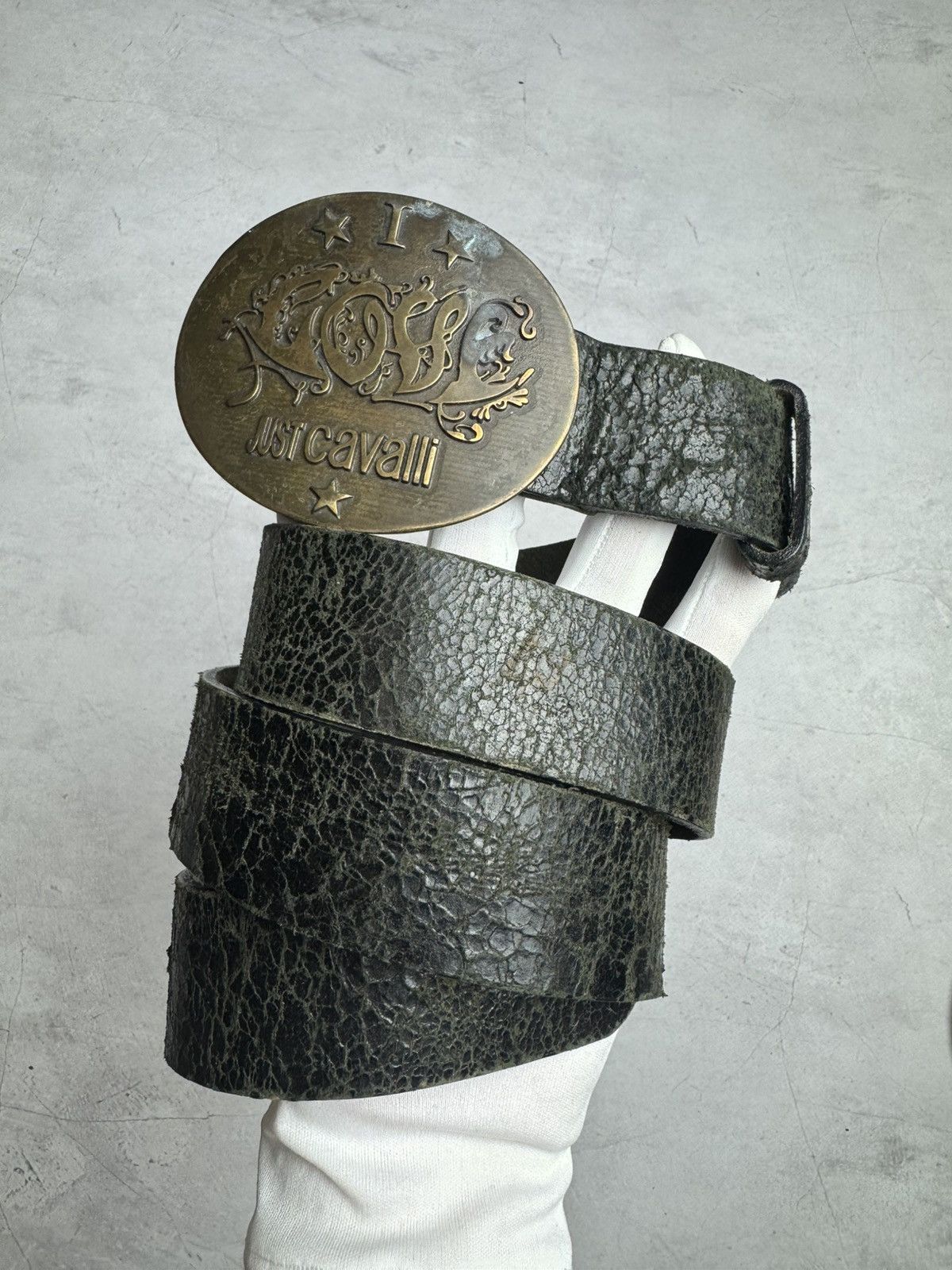 Just Cavalli × Vintage Just Cavalli Belt Leather Black Vintage men’s Size ONE SIZE - 10 Thumbnail