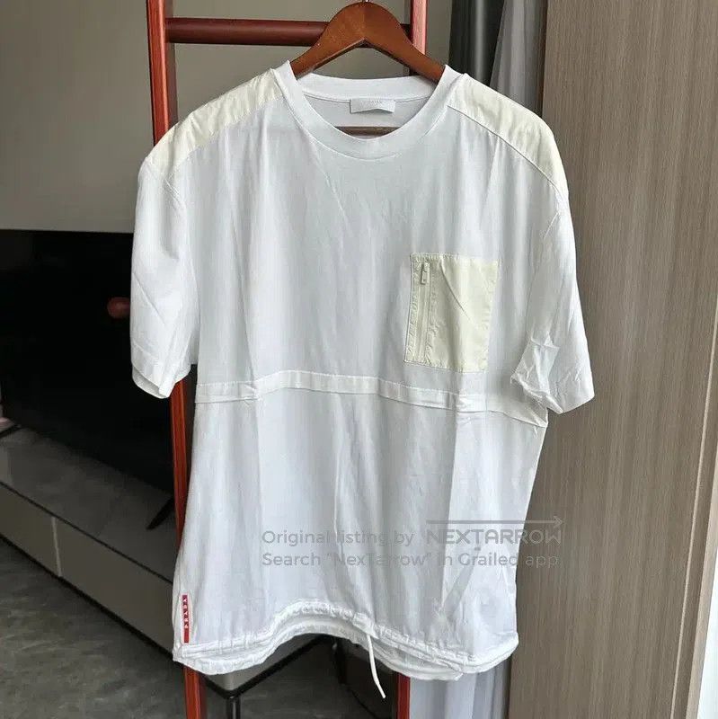 Prada Prada Summer XL Men's White Cotton T-Shirt. Size US XL / EU 56 / 4 - 1 Thumbnail