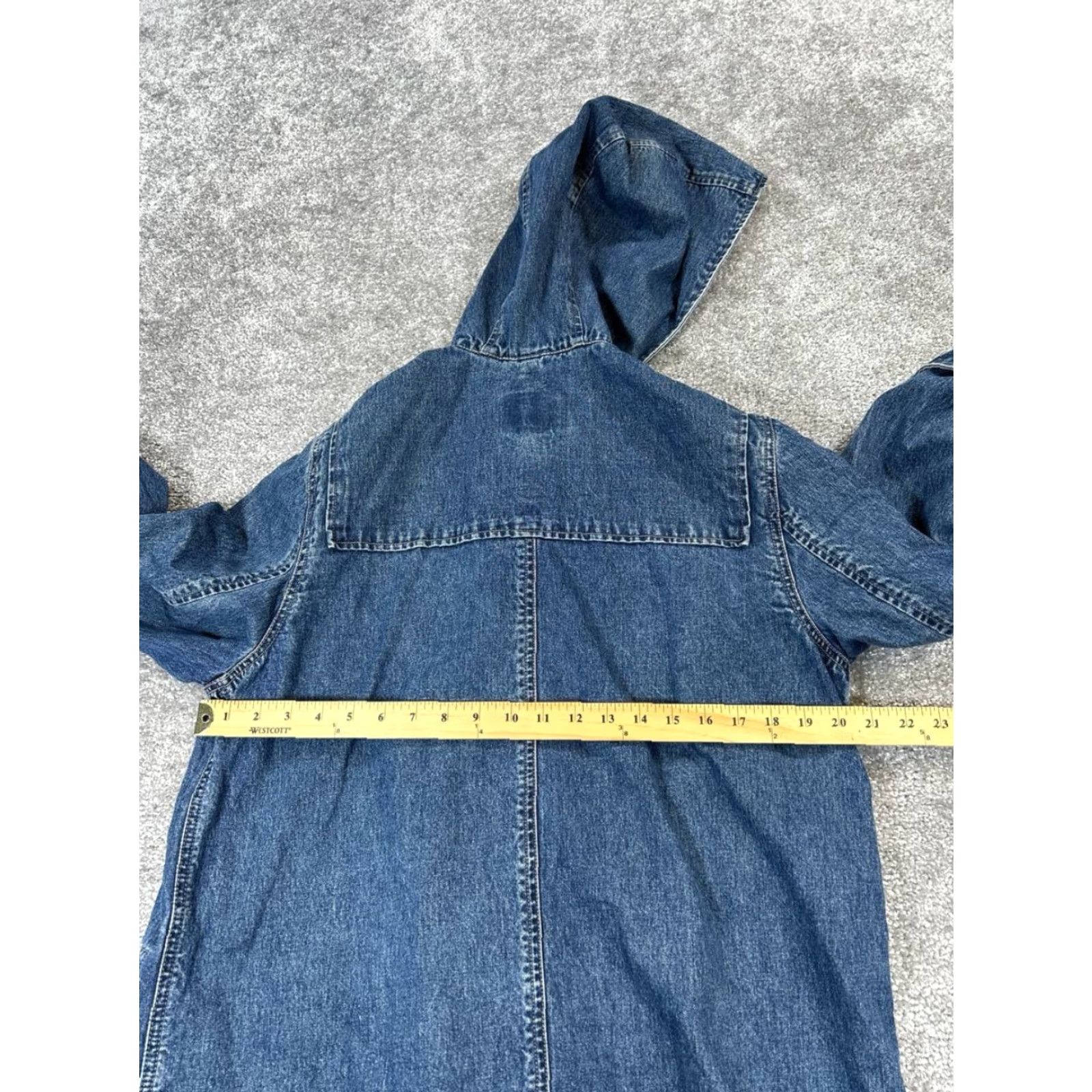 Ralph Lauren VINTAGE Ralph Lauren Jacket Womens M Blue Cotton Denim Rope Duffle Parka Long Sleeve Button Pockets Casual Size M / US 6-8 / IT 42-44 - 6 Thumbnail