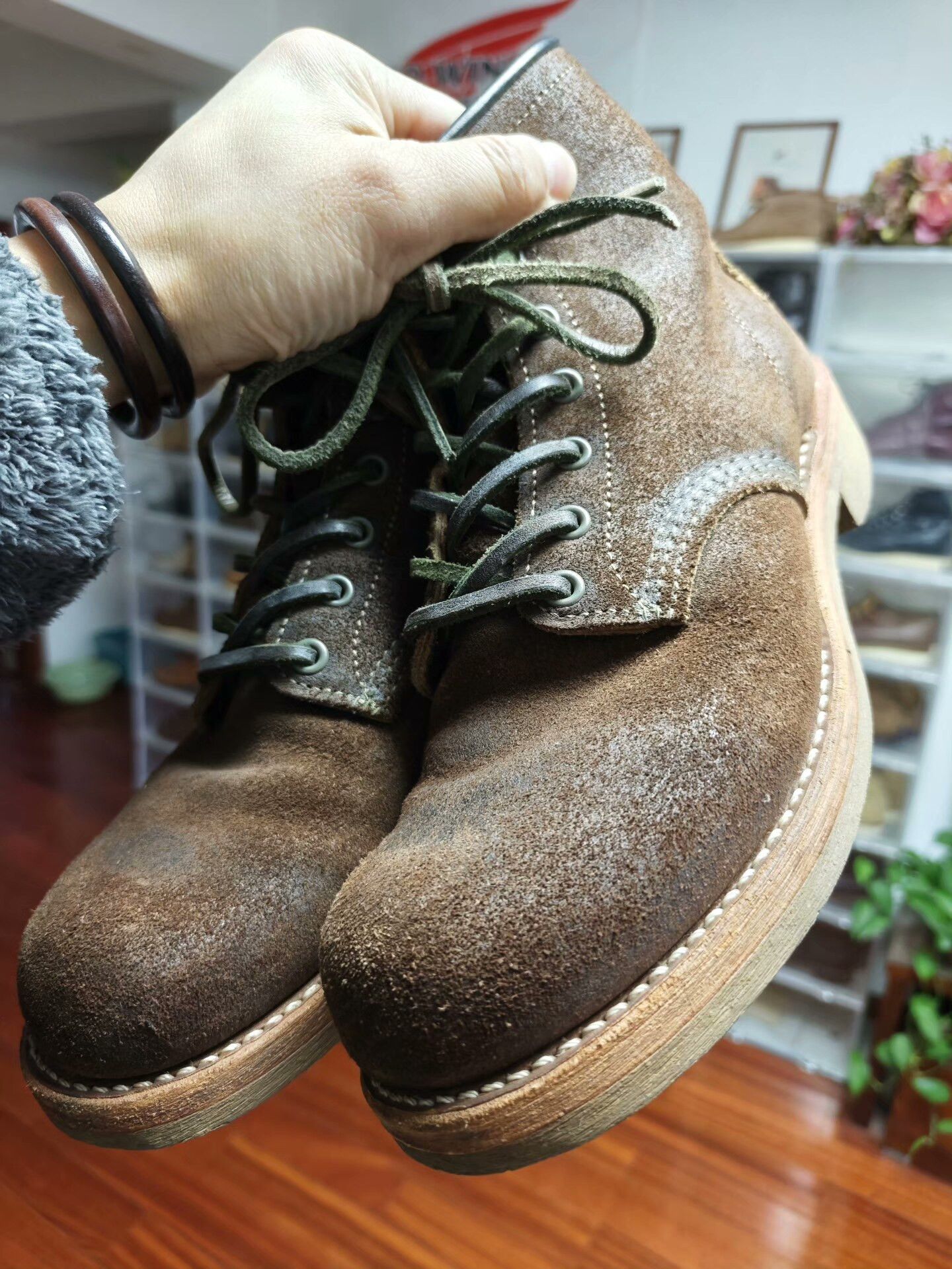 Red Wing Red Wing 4618 Collaboration Suede Work Boots Size US 7 / EU 40 - 1 Thumbnail