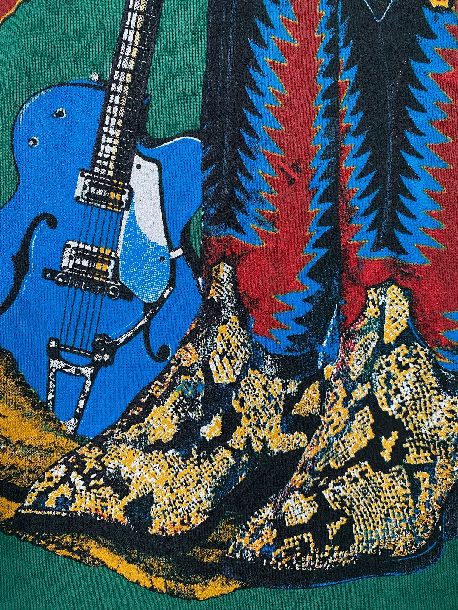 Vintage 90’s Kickin’ Country Music Guitar Cowboy Sweatshirt Large Size US L / EU 52-54 / 3 - 3 Thumbnail