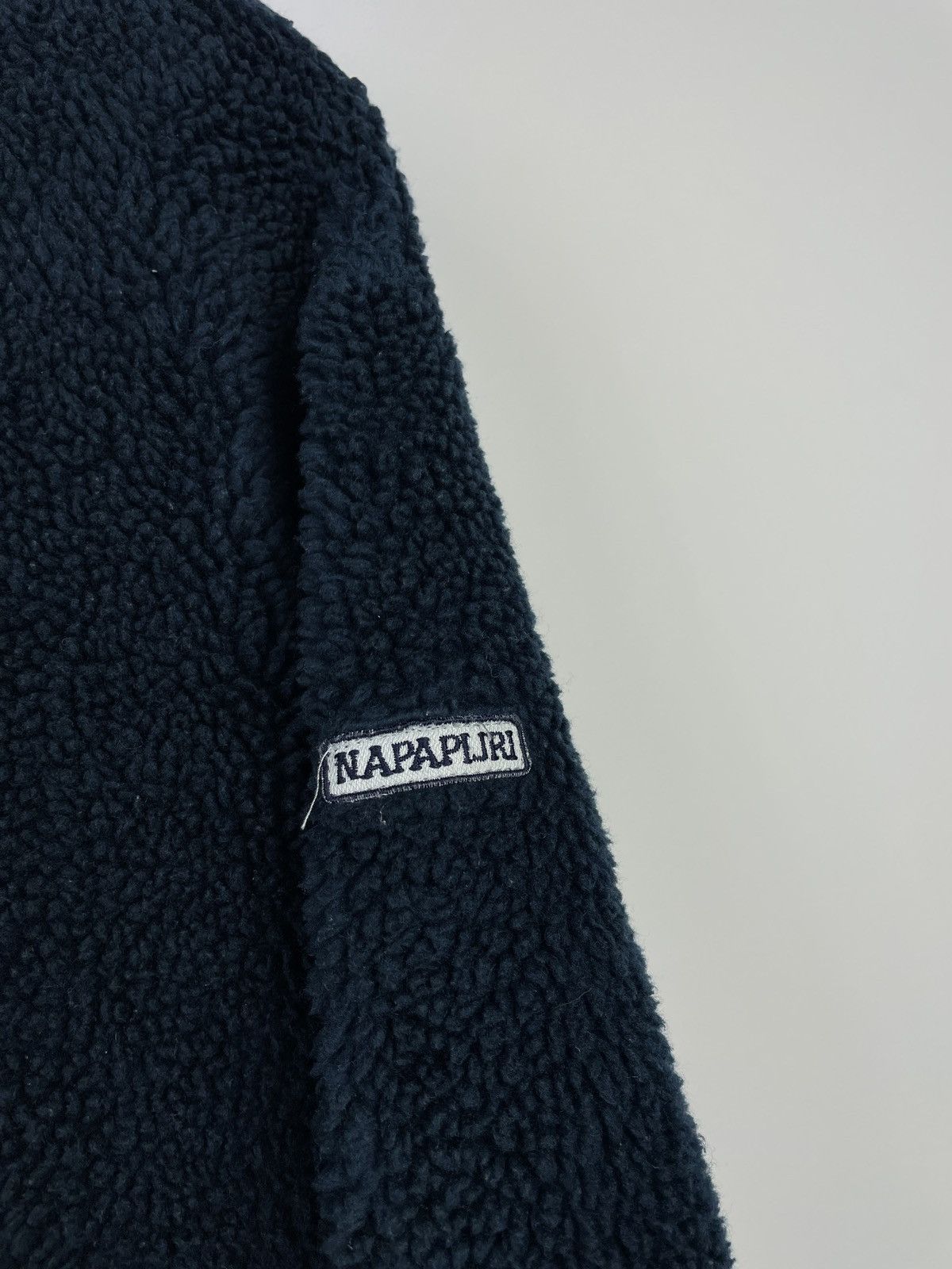 Napapijri Napapijri Fleece Sherpa Jacket 1/4 Zip Pullover Big Logo Size US L / EU 52-54 / 3 - 9 Thumbnail