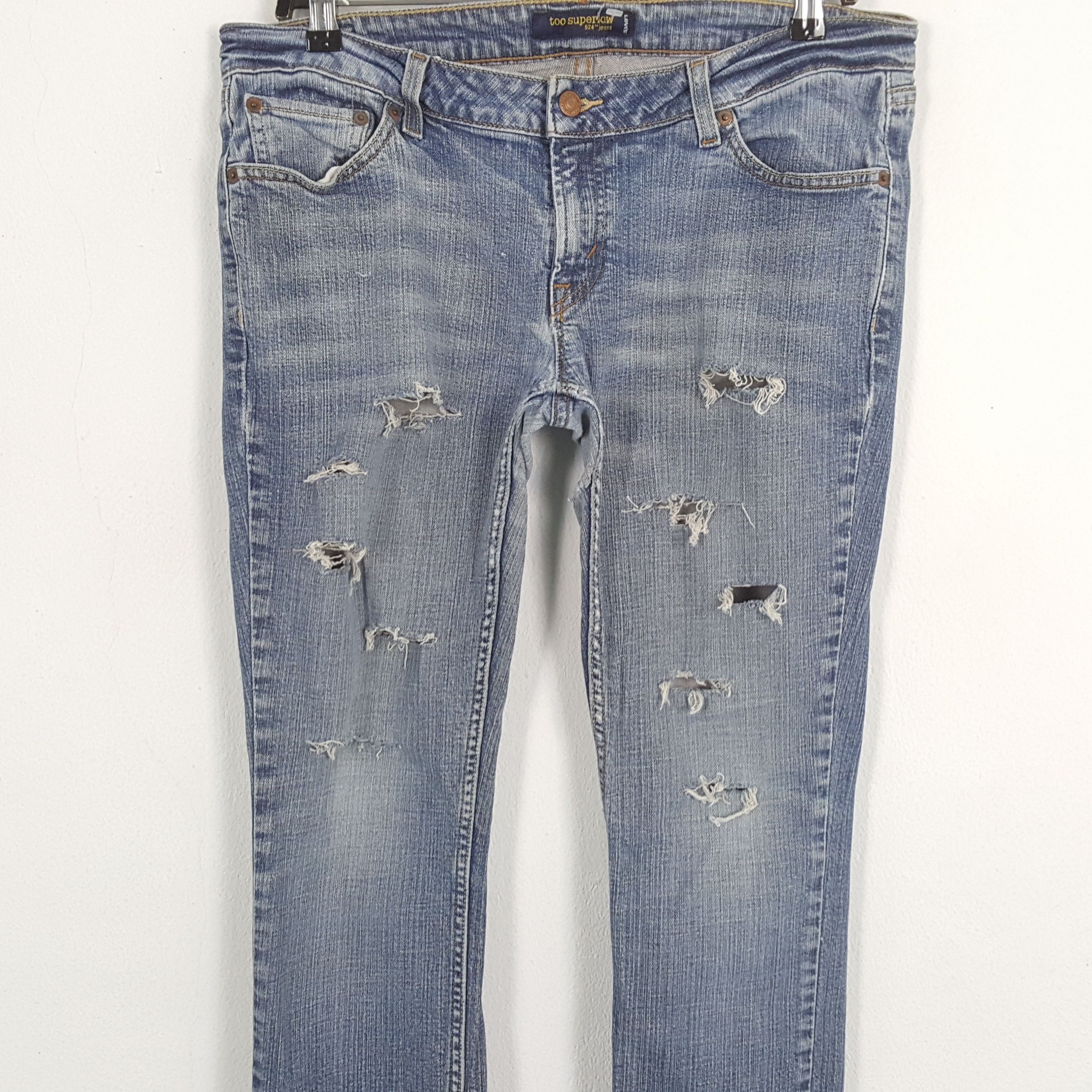 Levi's × Vintage LEVI'S Streetwear Style Distressed Jeans Size 34" / US 12 / IT 48 - 2 Thumbnail
